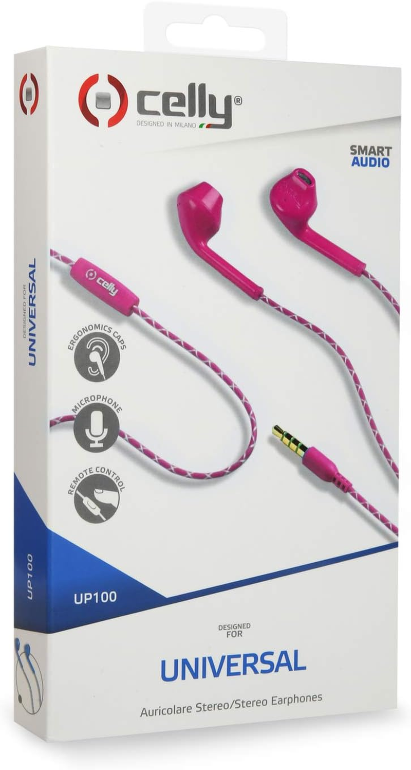 Celly UP100PK Wired Headphones Pink image number 2