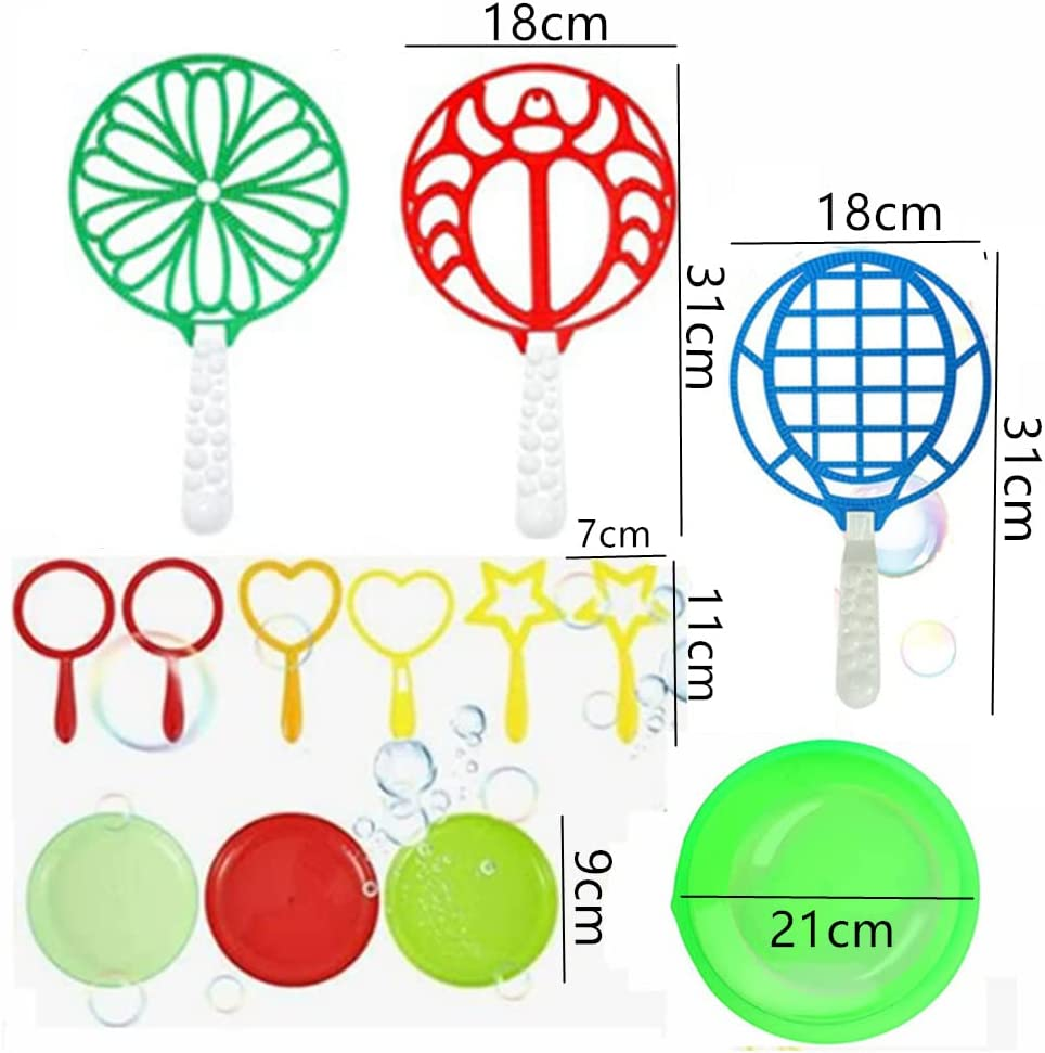 28 Pcs Bubble Wands Set,Large Bubble Wand with Tray, Great for Kids Summer Outdoor Bubble Party Favors(Random Color)