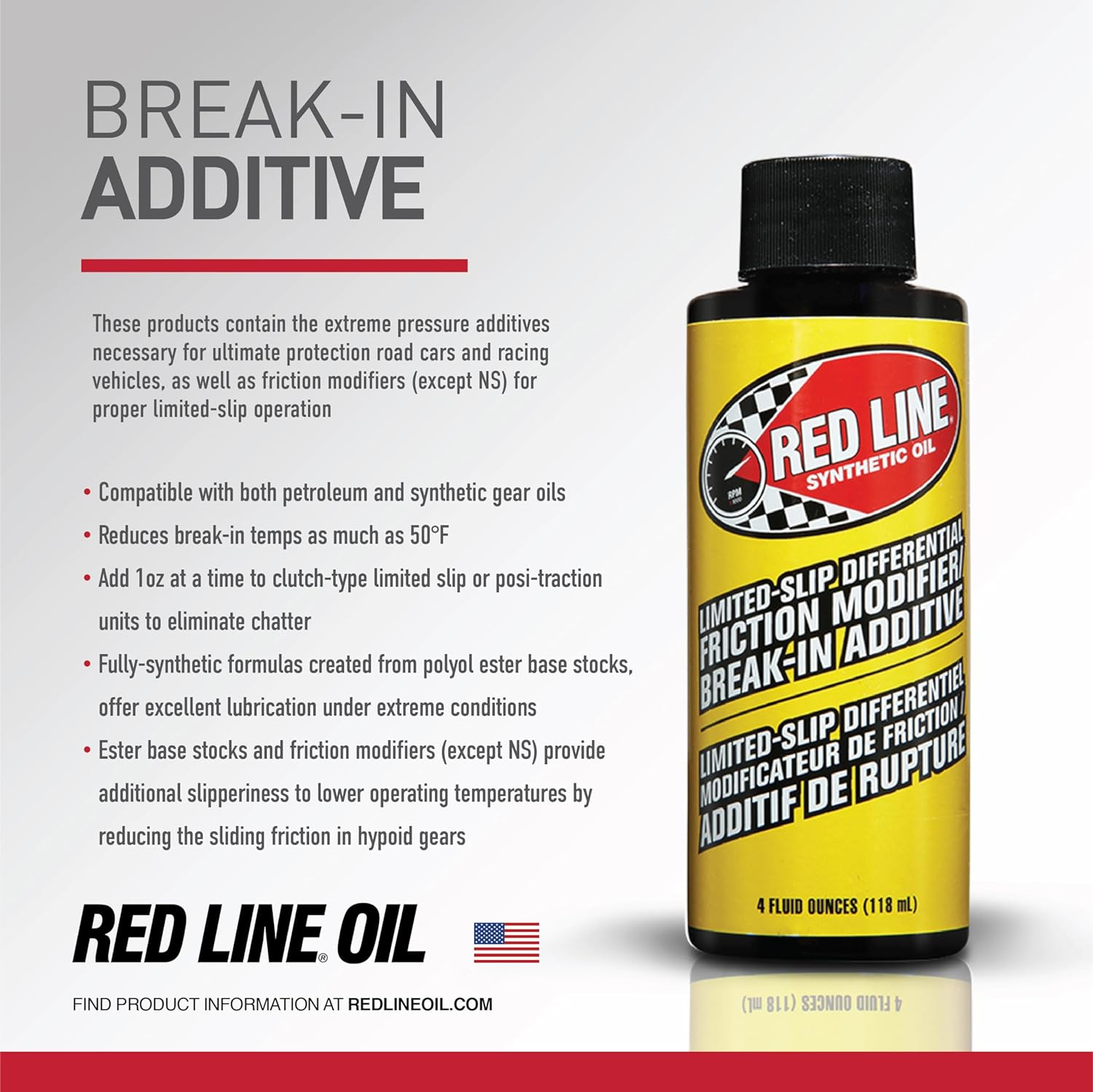 Red Line 80301 Limited Slip Friction Modifier - 4 Oz. image number 3