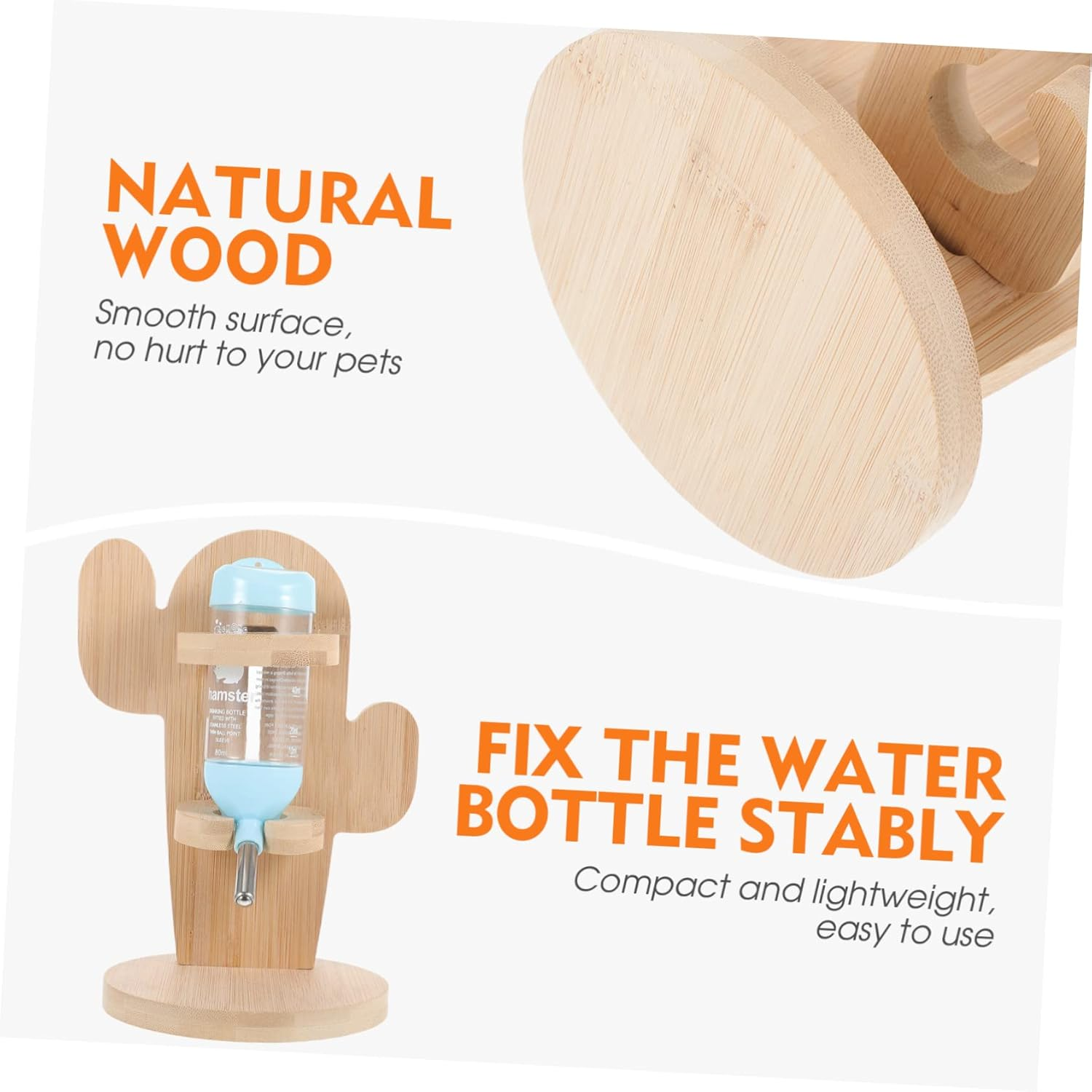 VANZACK Vertical Drinking Fountain Wear Bottle Water Bottle Holder for Chinchilla Supply for Small Animal Drinking Station image number 3