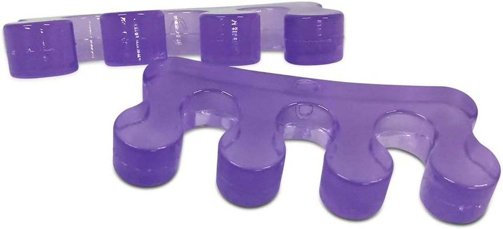 One Pair Yoga Toes Blue Toe Stretcher & Toe Separator Stop Foot Pain and Boost Athletic Performance (Purple) image number 2