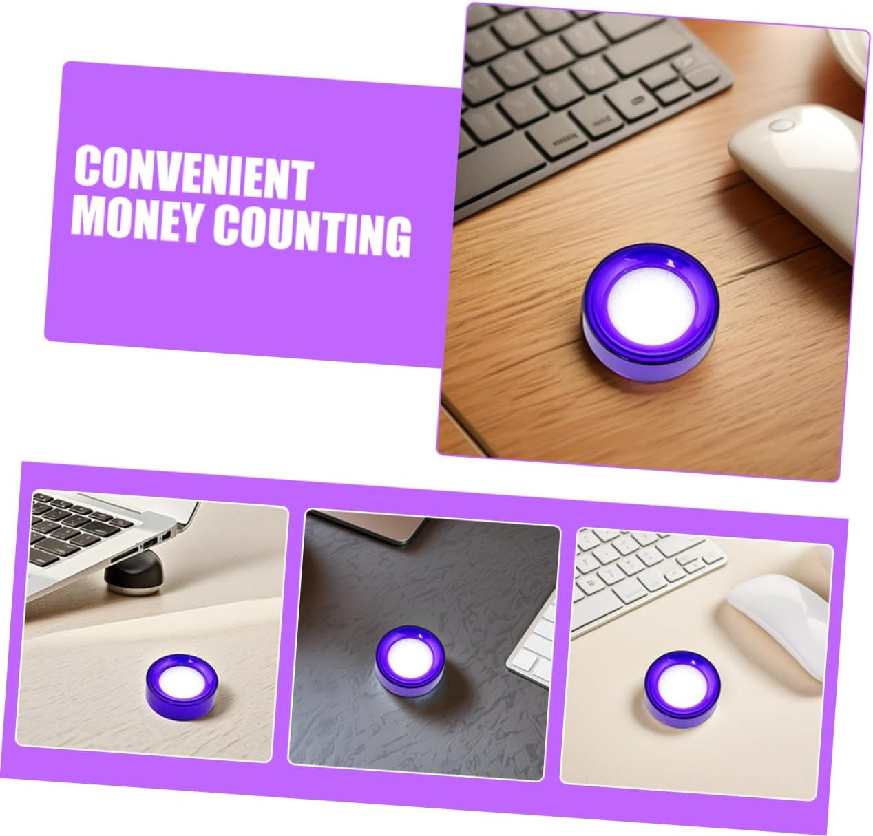 STOBOK 2-Pack Finger Moisturizer Cup for Office Money Counting Paper Handling Non-Slip Sponge Cup Design for Moistening