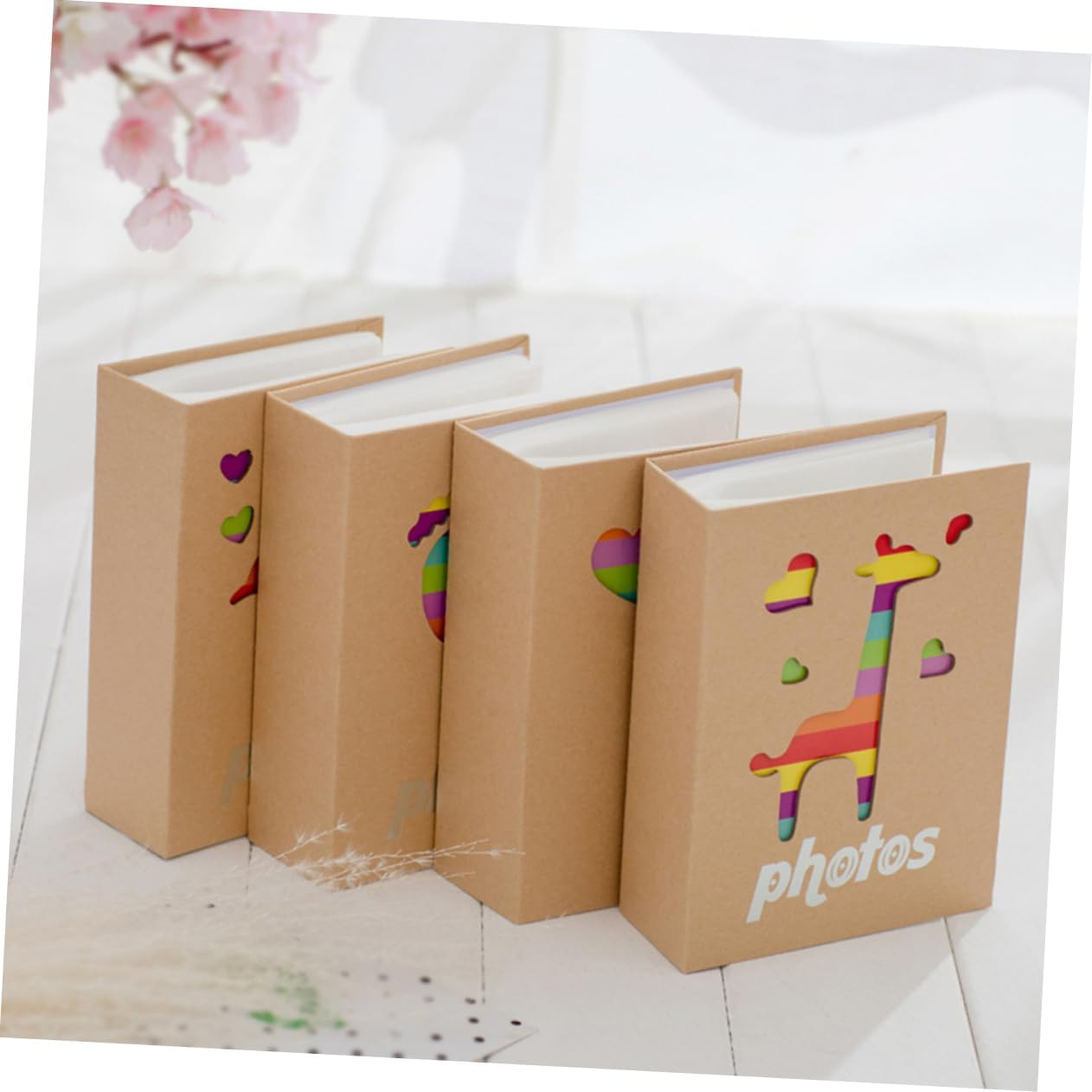 Photo Album for Boys and Page Keepsake Album with Cute Giraffe Design for Storing Precious Memories and Milestones image number 1