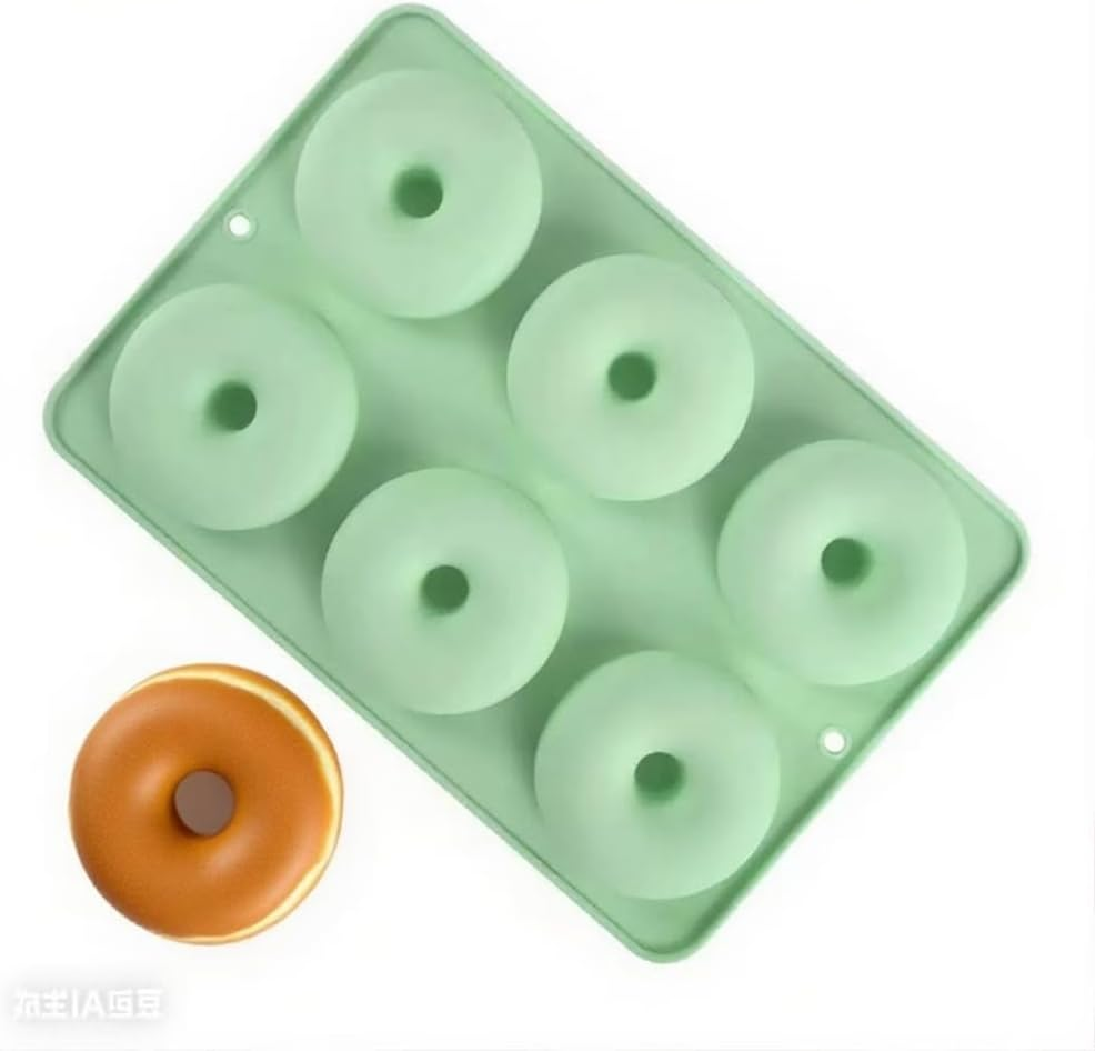 1-Pack Silicone Donut Baking Pan，Food-Grade Silicone,Cavity Donut Mold -Non-Stick, Universal for Cakes & Breads,Heat-Resistant & Easy to Clean，Silicone Baking Tray Doughnut Maker Moulds image number 4