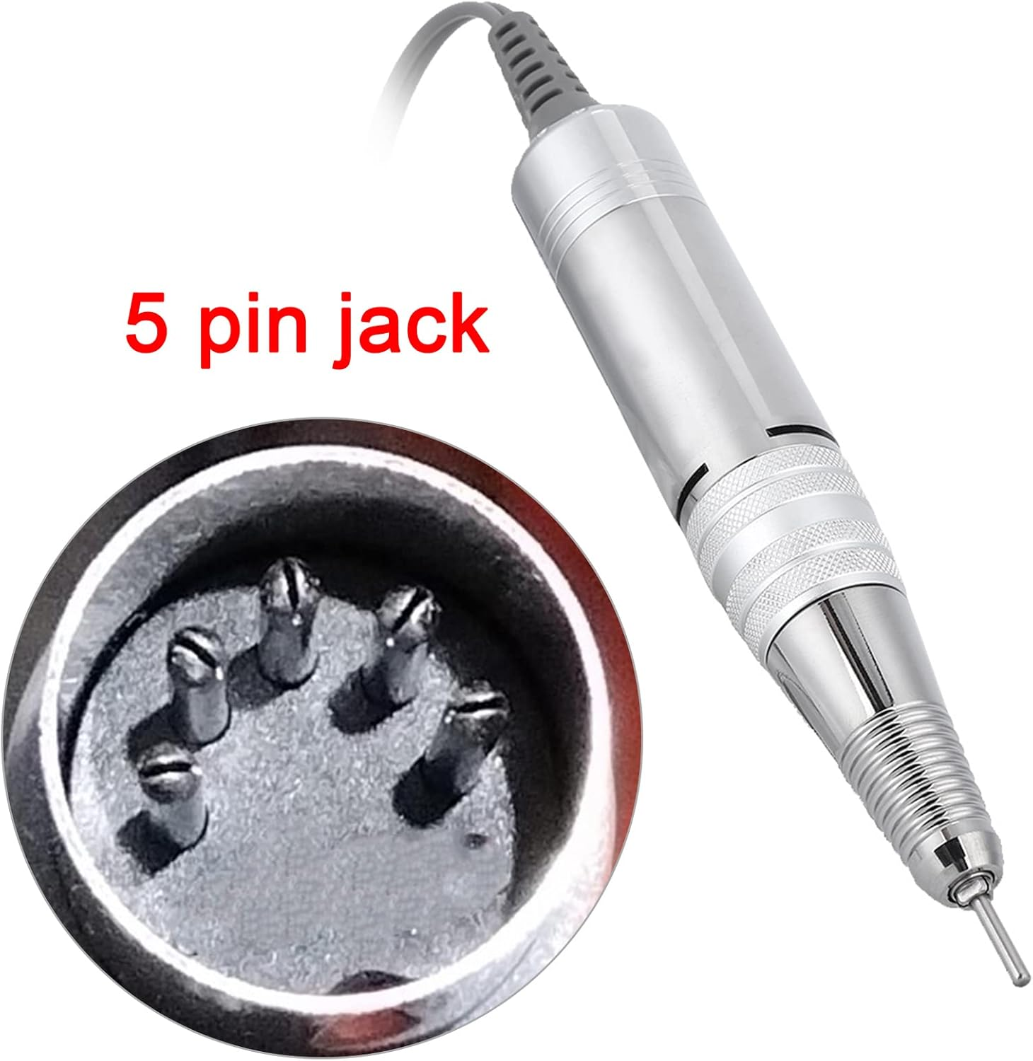 Horoper Electric Nail Drill Replacement Handle, Nail Polish Handpiece, 35000Rpm Electric Nail Polishing Machine Nail Drill Replacement Handle Handle for Nail Polishing Machine image number 5