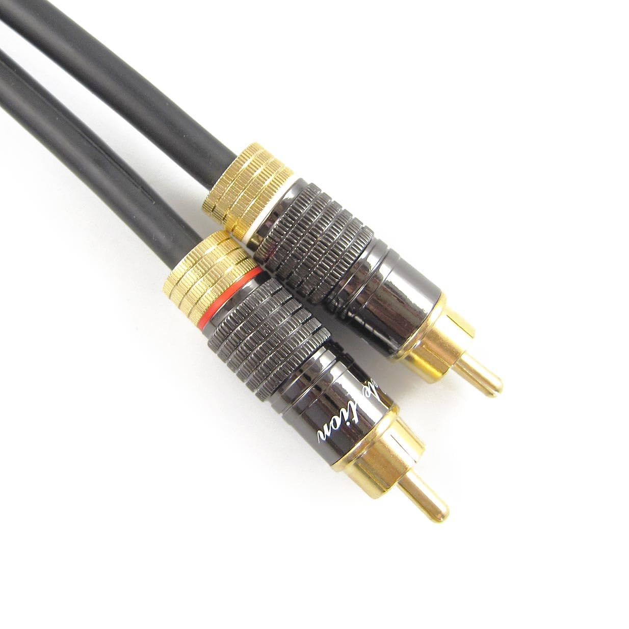 I-Selection Premium 2 RCA to 2 RCA Stereo Audio Cable Male to Male Gold Plated Home Theater, TV, Amplifier HDTV, Gaming Consoles, Hi-Fi Systems, Speaker (0.5, Meters)