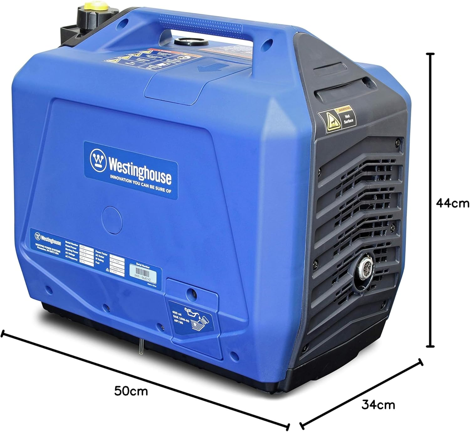 Westinghouse 2400I Digital Inverter Generator - 2100W Running/2400W Starting, Lightweight at 20Kg, 100% Pure Sine Wave, Ideal for Outdoor Adventures and Home Backup Power Supply &ndash; Blue image number 1