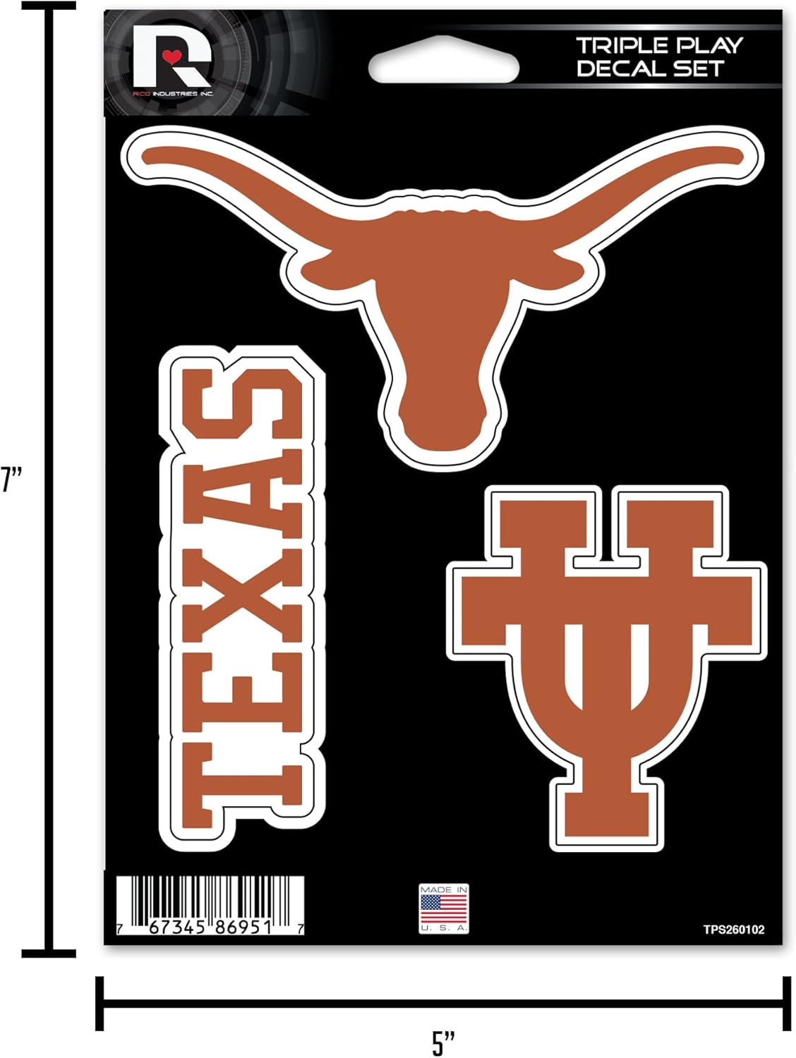 Rico Industries NFL Washington Commanders Triple Play Decal Set 5" X 7" (3 Decals) image number 6