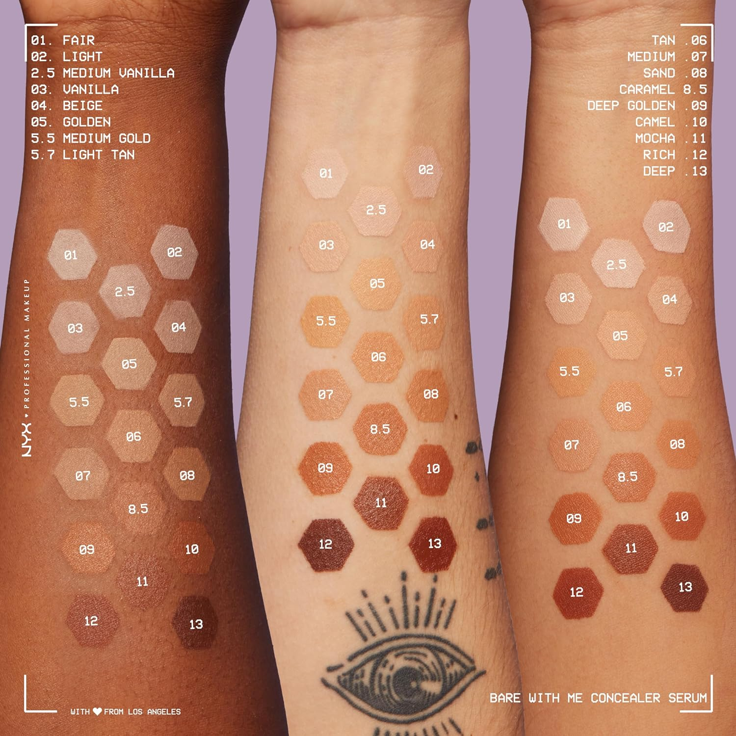 NYX Professional Makeup Bare with Me Concealer Serum 9.6 Ml, 5.7 Light Tan (Pack of 2) image number 2