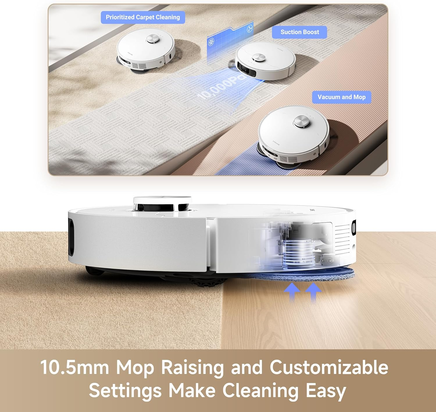 Dreame L30 Ultra S Robot Vacuum Cleaner, 1,3000Pa Suction, Self-Cleaning Mops & Empty, Pet Zone Cleaning image number 1