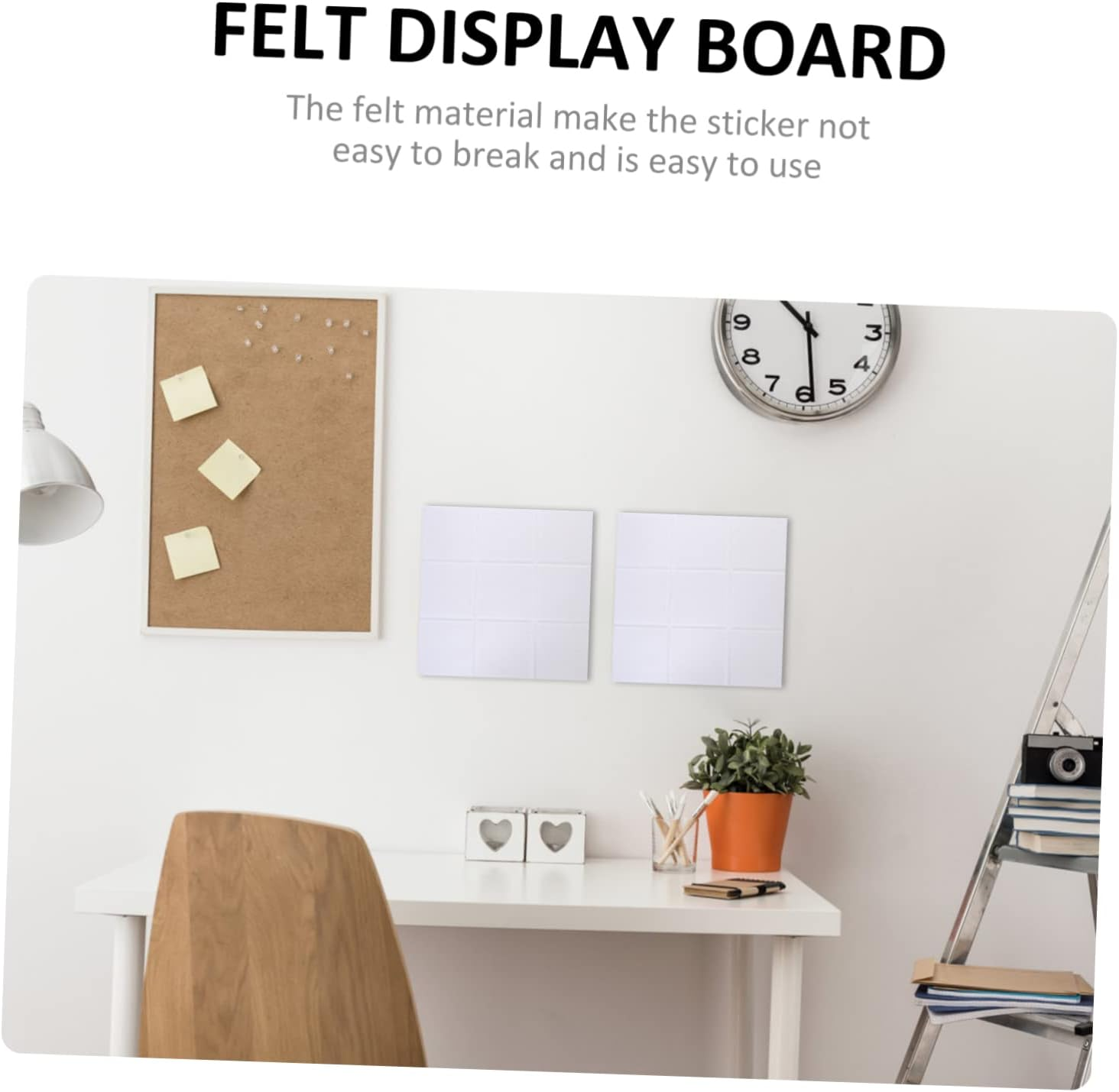 GANAZONO Felt Display Board for Photo Background Decorative Notice Board White Material for Classroom and Office Use