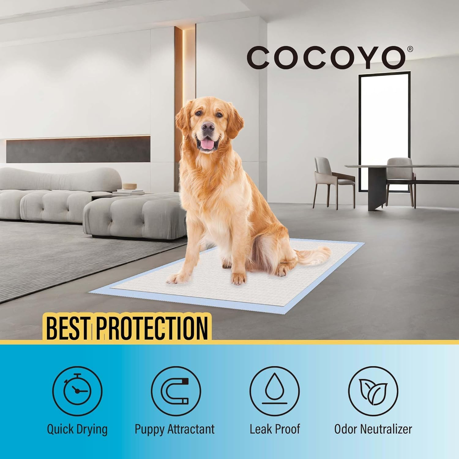 COCOYO Best Value Training Pads, 22" by 22", 100Count image number 2