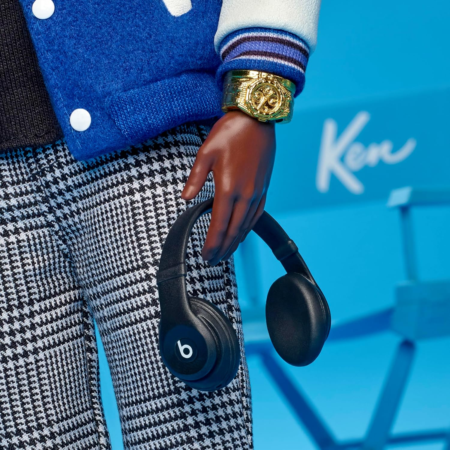 Barbie Signature Lebron James Kenbassadors Doll Collectible with Varsity Bomber Jacket Outfit & Accessories Including Headphones, Sunglasses, & More image number 3