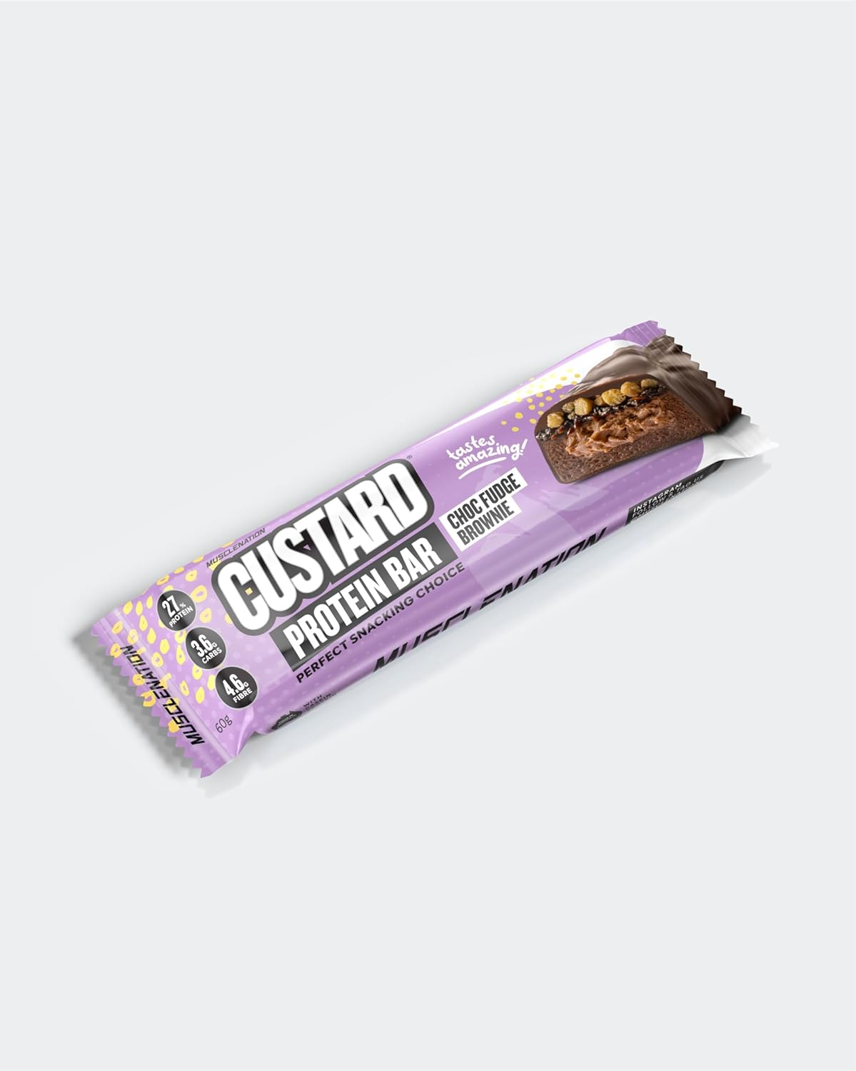 Muscle Nation Choc Fudge Brownie Custard Protein Bars 12 X 60G image number 2