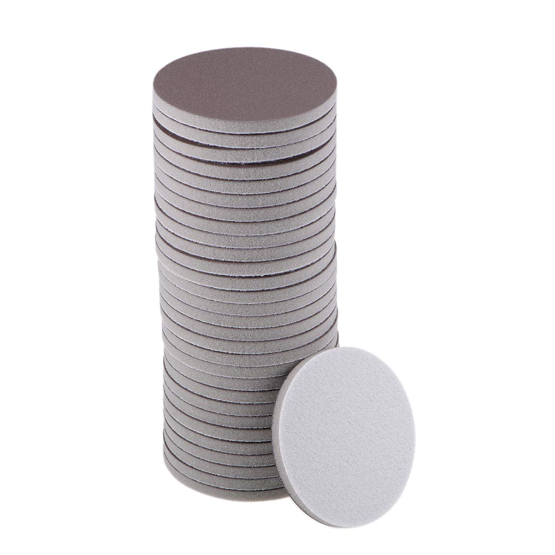Uxcell 3-Inch Sanding Sponge Hook and Loop Sanding Disc Wet/Dry for Car Wood Drywall Metal Brown Corundum 800-1000 Grit 30 Pcs image number 1