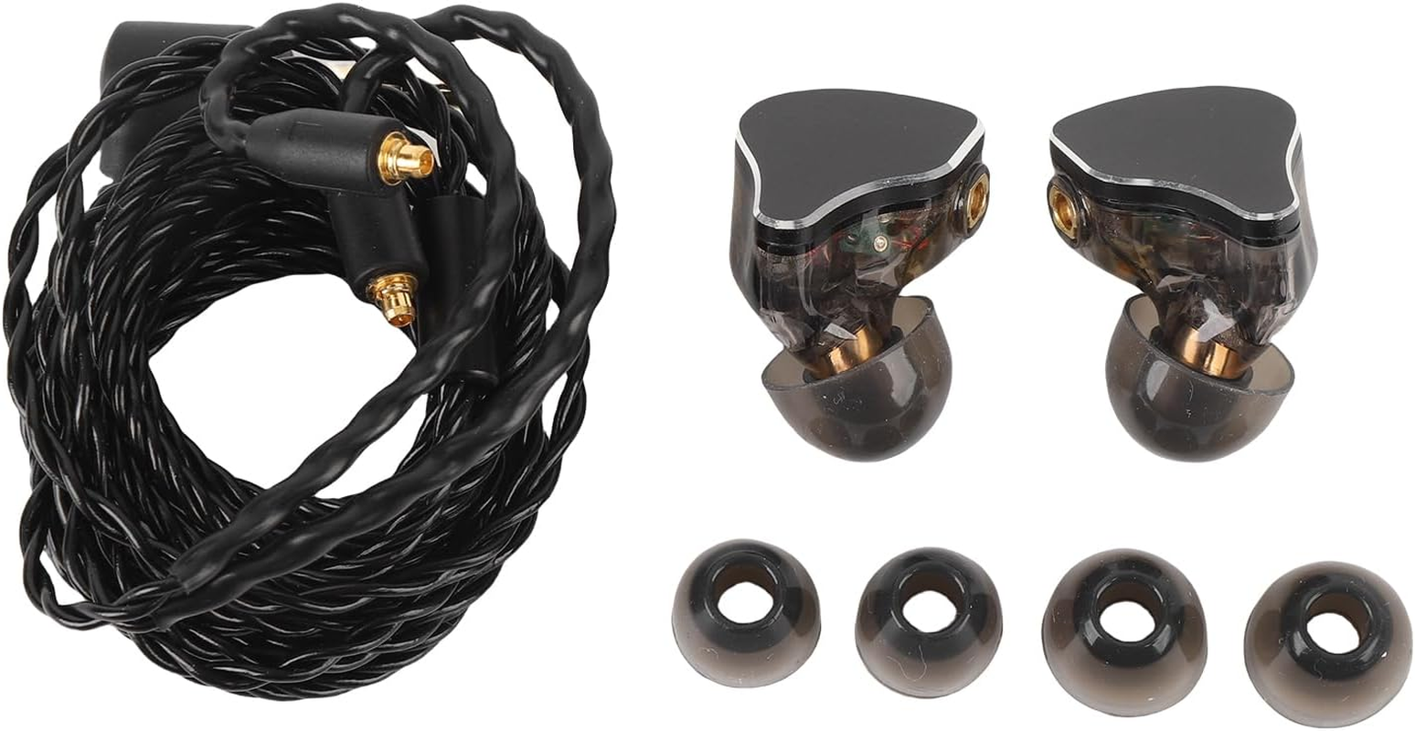 XUMIUZIY Hifi Wired IEM Earphones with Noise Isolation, 10Mm Bio Diaphragm, Detachable Silver Plated Cable, 3.5Mm Connector, 3 Sizes Ear Tips, Ergonomic Fit for Musicians, Gaming, Studio (Black) image number 1