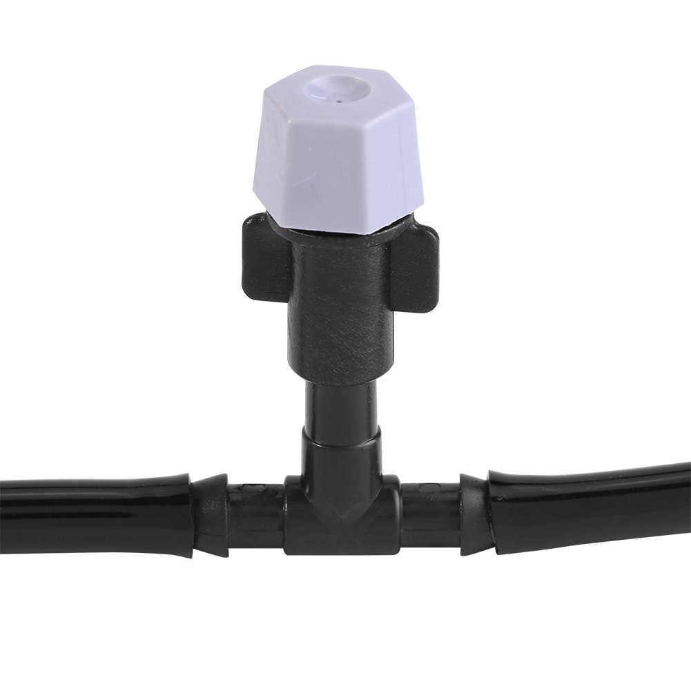 Ejoyous Mist Drip Irrigation Kit, with Faucet Connector+Quick Joint+Nozzles (10-24Pcs) Vortex Nozzle Built-In Filter Anti-Clogging Removable, for Greenhouse/Garden Drip Irrigation (10M) image number 6