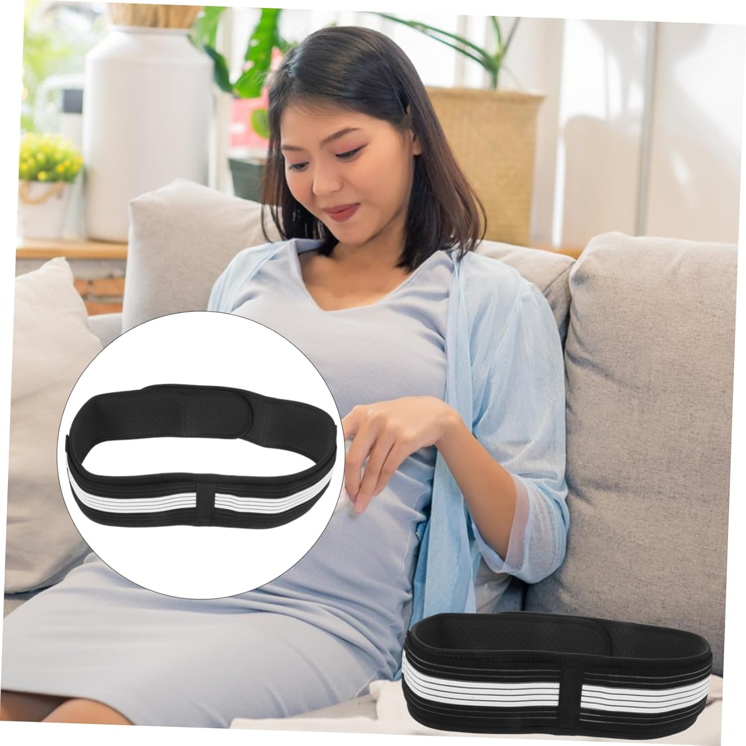 Pelvic Correction Belt for Pregnant Women Belly Band Support Maternity Girdle Black image number 1