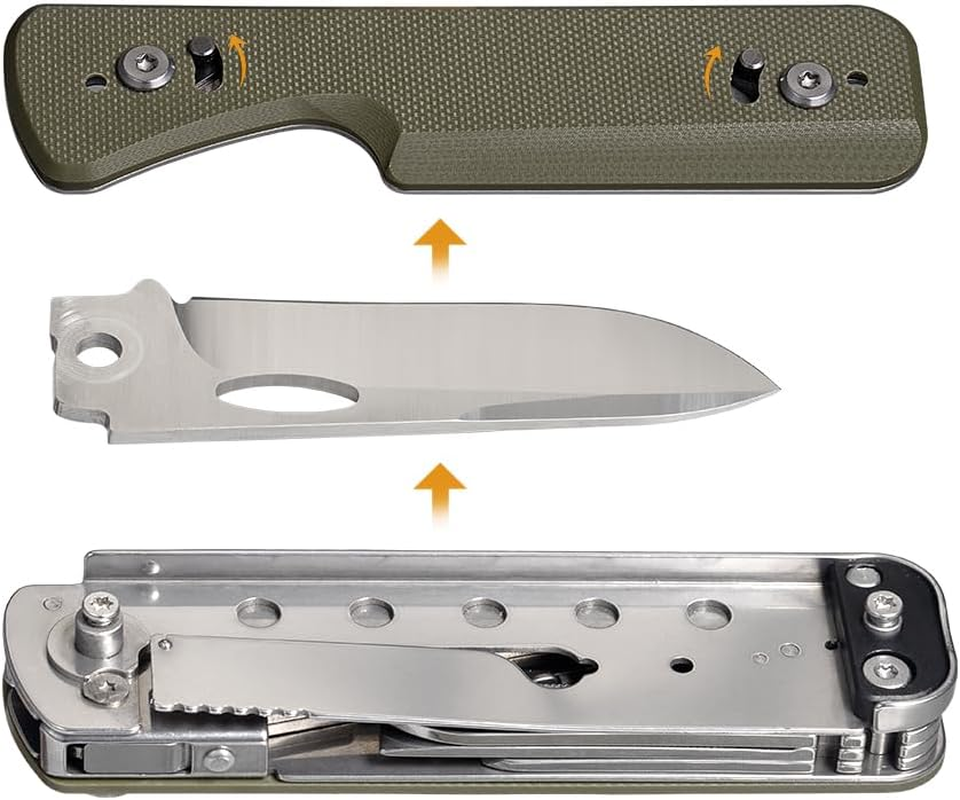 ROXON S505G Flex Shears-Modular Design Multitool with Fixed Big Scissor-Interchangeable Blade of BA01-BA17 & Changeable Implements of FT01-FT12 （Green） - Black image number 6