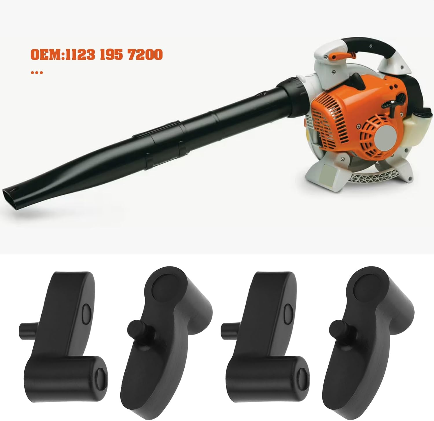 OTOTEC 4 Sets of Recoil Starter Dual Pawl Starter Kit Compatible with STIHL Bg56 Bg86 Bg86C 1123 195 7200,1128 195 35 Black