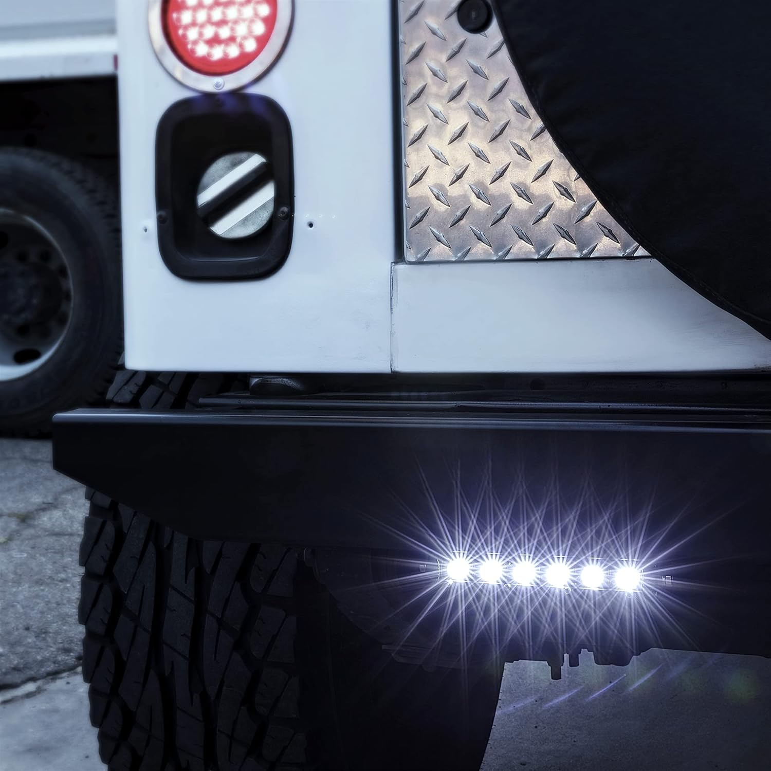 True Mods 2Pc 7" Ultra-Slim Single Row off Road LED Light Bar [1530Lm] [18W] [IP68 Waterproof] [12V - 24V] Fog/Driving/Work Lights for Trucks ATV Cars - 60 Degrees Flood Light image number 3