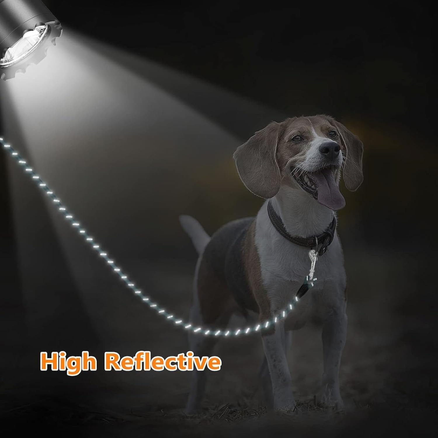 10FT Long Rope Leash for Dog Training, Betterjonny 1/2Inch Strong Dog Leashes with Comfortable Padded Handle, Reflective Nylon Dog Traction Rope for Large Medium Small Dogs Playing, outside Walking image number 3