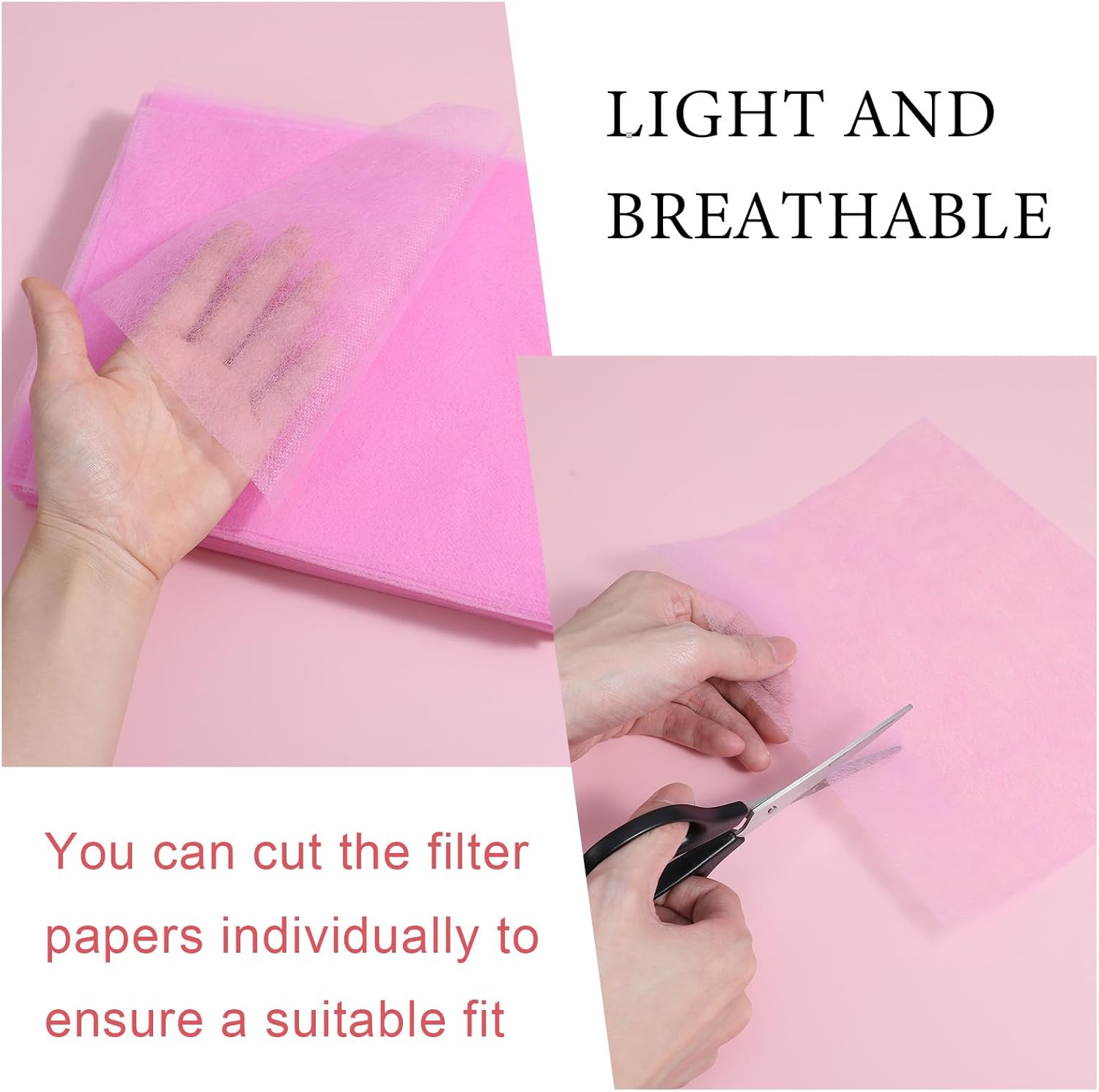 200 Sheets Nail Dust Collector Filter Paper Disposable Nail Dust Filters Sheets for Most of Nail Dust Collector Machine Nail Vacuum Dust Collector Accessories for Nail Salon Spa Tech Supplies (Pink) image number 4