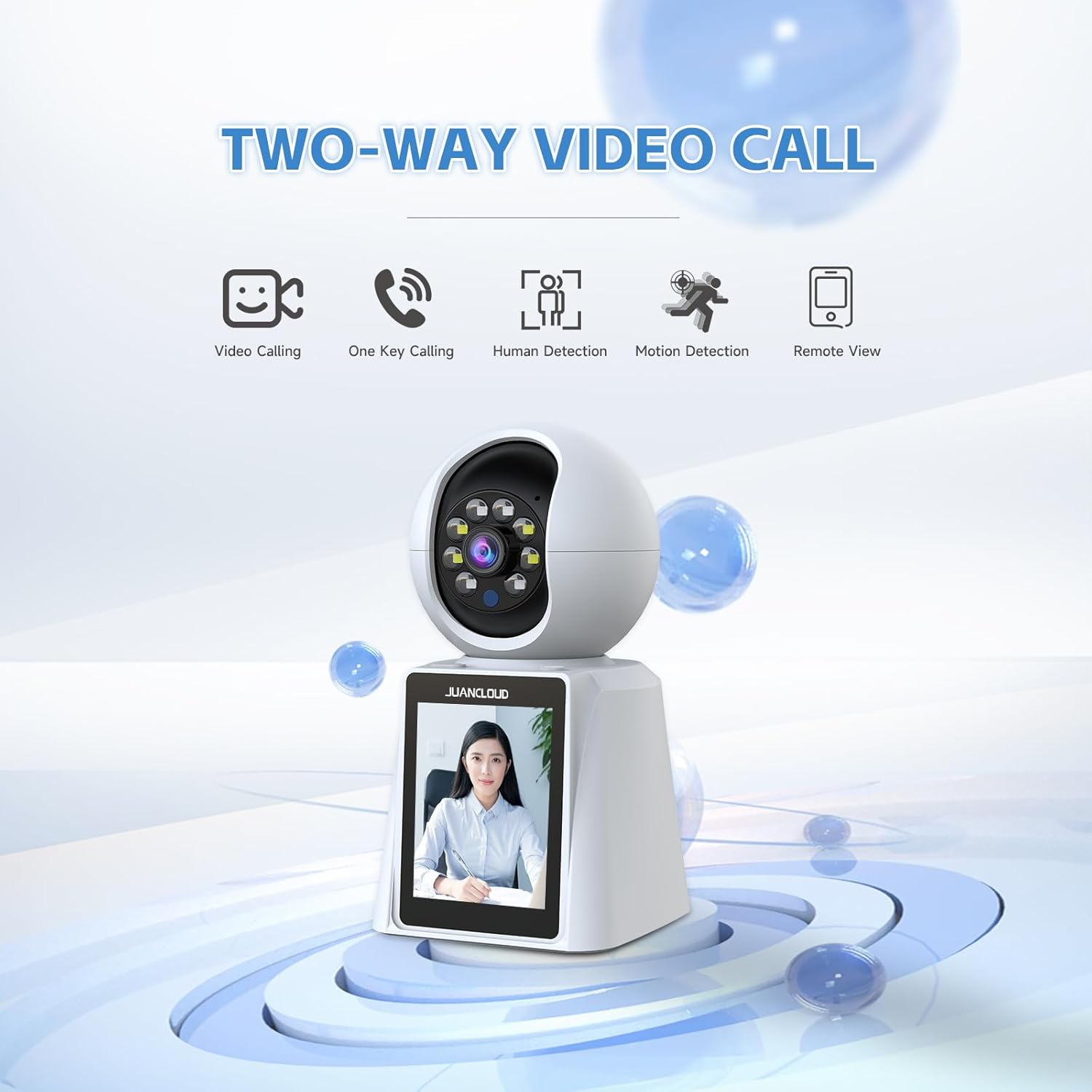 Juan Cloud Indoor Wifi Security Camera, 3MP Baby Monitor & Pet Camera, Two-Way Video Call, Motion Detection, 2.4G/5G Dual-Band, Remote Viewing, Smart Tracking image number 1