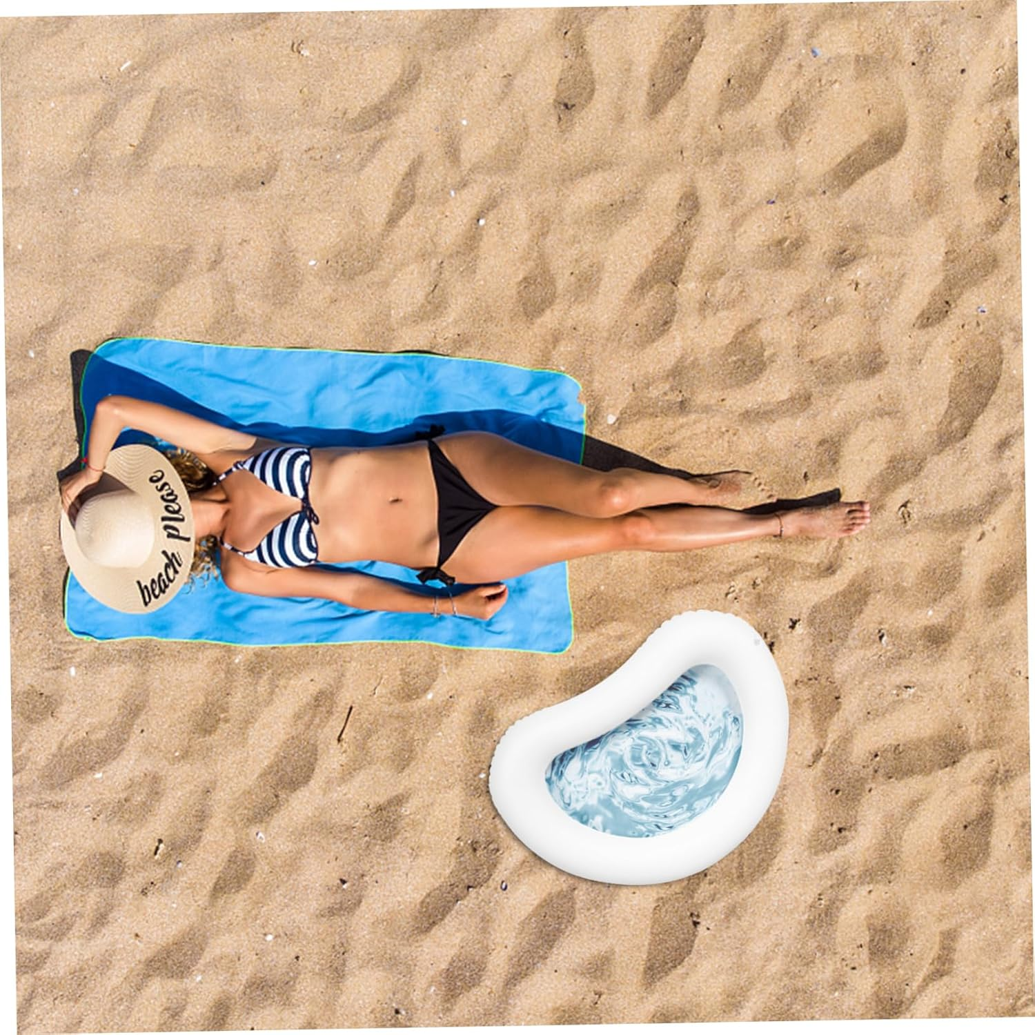 Gatuida Portable Foot Wash Basin Inflatable Pool Foot Bath Sturdy Cleaning Tool for above Ground Inflatable Pools image number 1