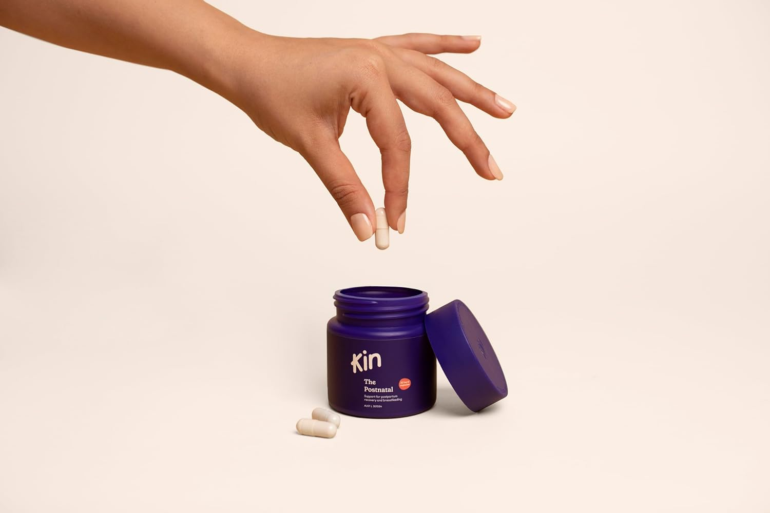 Kin the Postnatal 30 Capsules | Postnatal Vitamins | Essential Nutrients for New Mothers & Breastfeeding Support