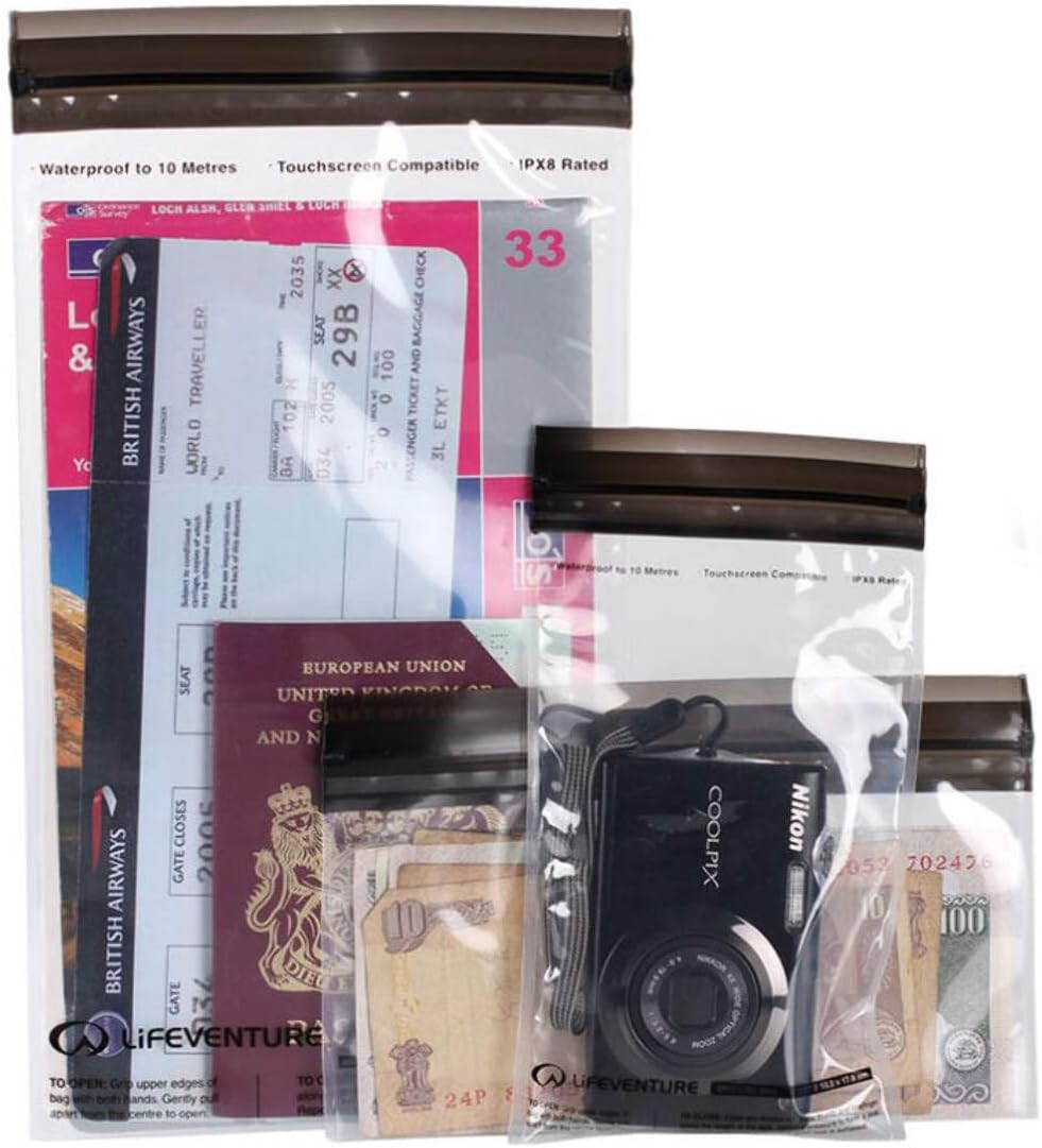 LIFEVENTURE Dristore Loctop Bags - Valuables Pack, Clear, One Size image number 1