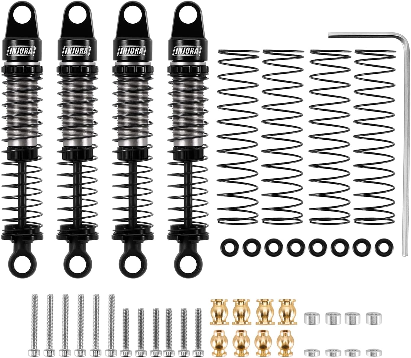 INJORA 52Mm Big Bore Shock Absorber Oil Damper for 1/24 RC Crawler Axial AX24 Upgrade image number 4