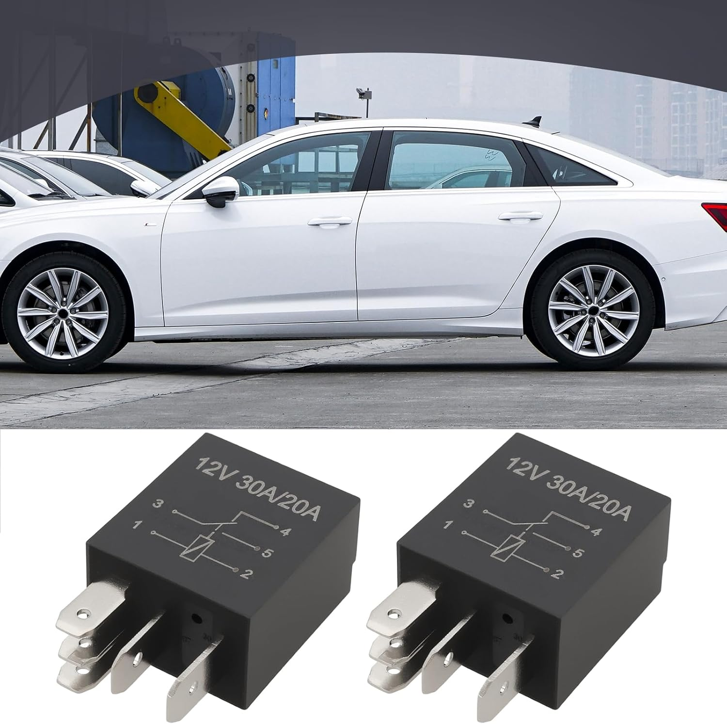Be in Your Mind 2Pcs 5Pin 12V 30/10A Car Micro Relay Replacement Part 0332201107 Compatible with Audi 80 (1972-1990) Compatible with Audi 90 (1984-1990) image number 3