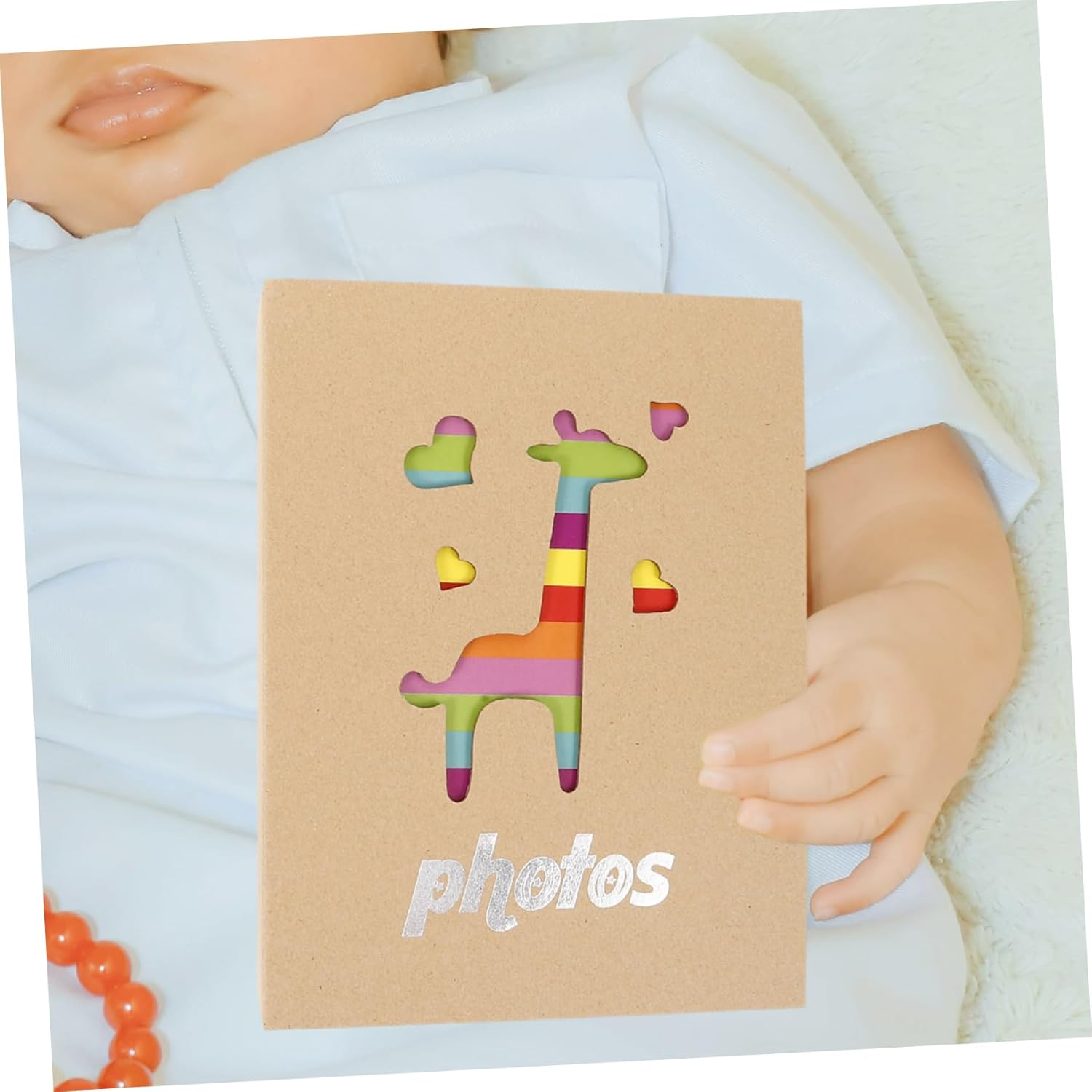 2Pcs Cute Photo Album Keepsake with Giraffe for Storing Photos Cards and Small Keepsakes for Family Friends and Special Occasions image number 3