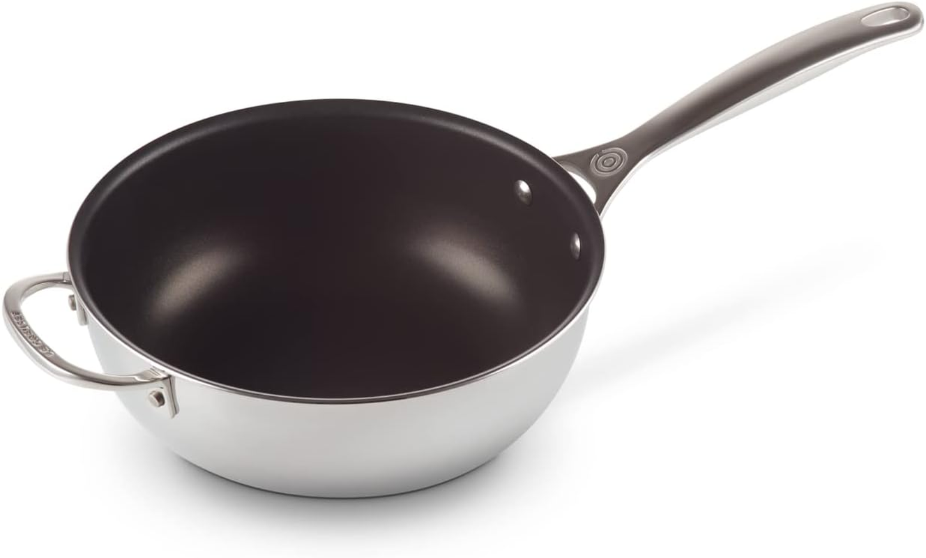 Le Creuset Signature European 3 Ply Stainless Steel 24Cm Chef Pan with Nonstick Coating Includes Lid image number 1