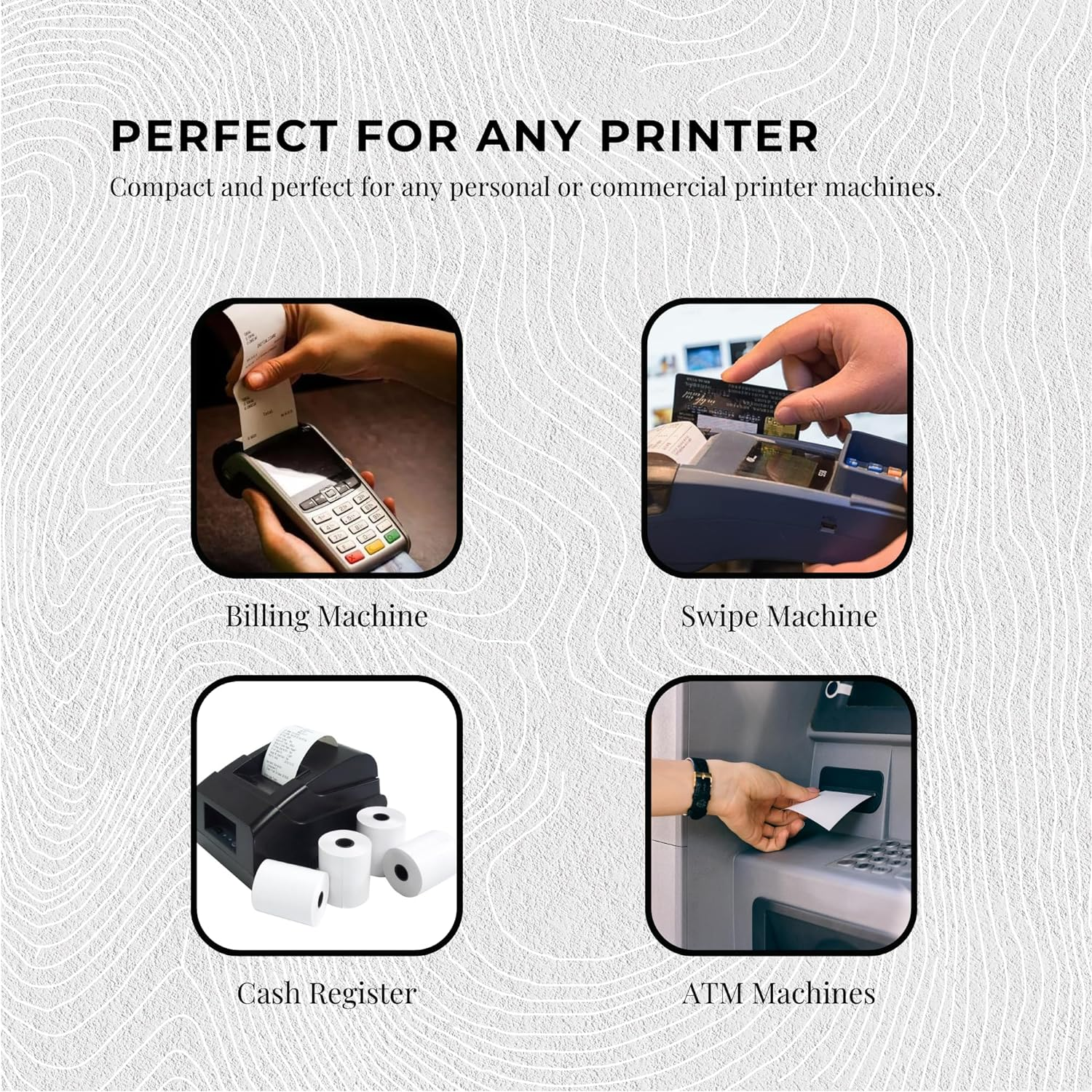 10X Thermal Paper Rolls 80X80Mm - 47.5M Register EFTPOS POS Receipt Bulk image number 2