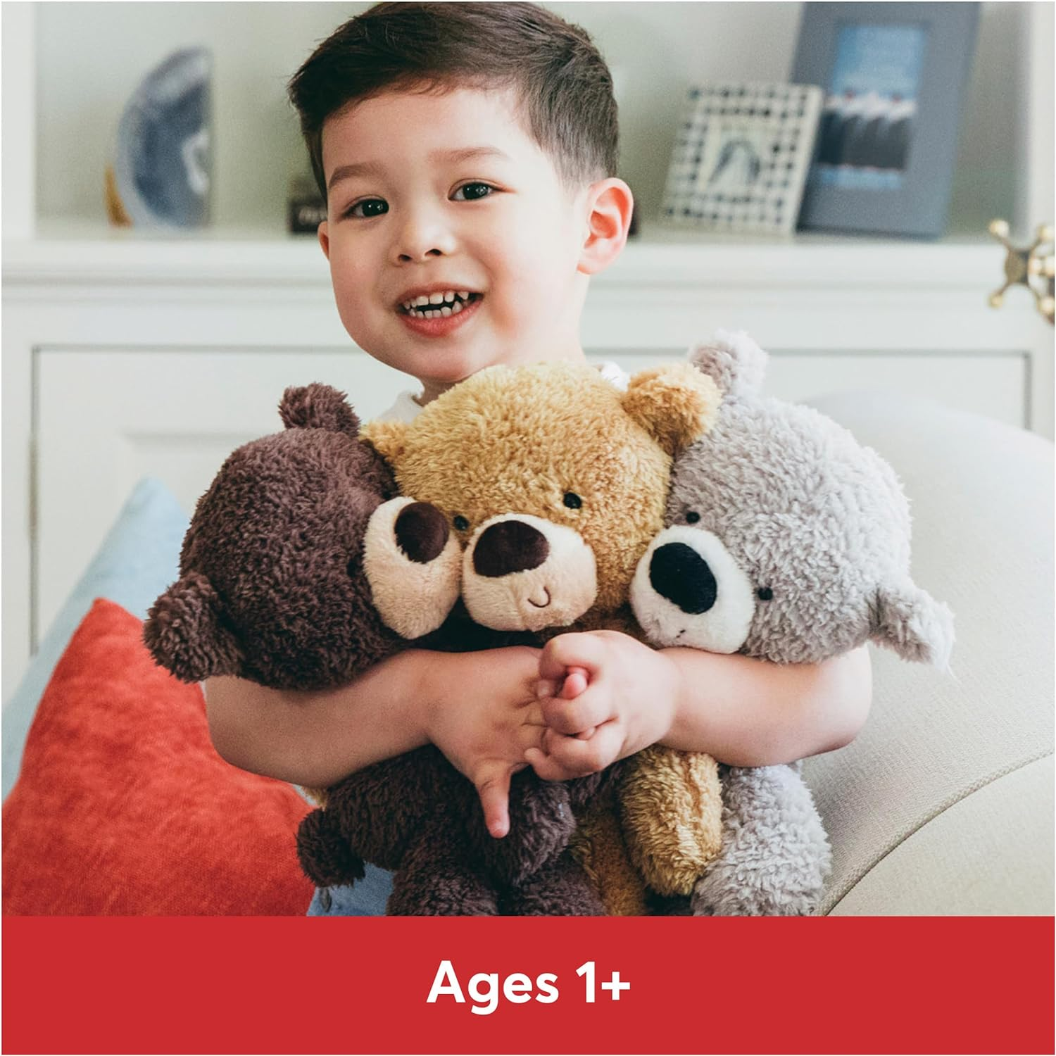 GUND 4059989 Fuzzy Teddy Bear Stuffed Animal Plush, Gray, 13.5" Stuffed Animal, Gray, 34.29 Cm