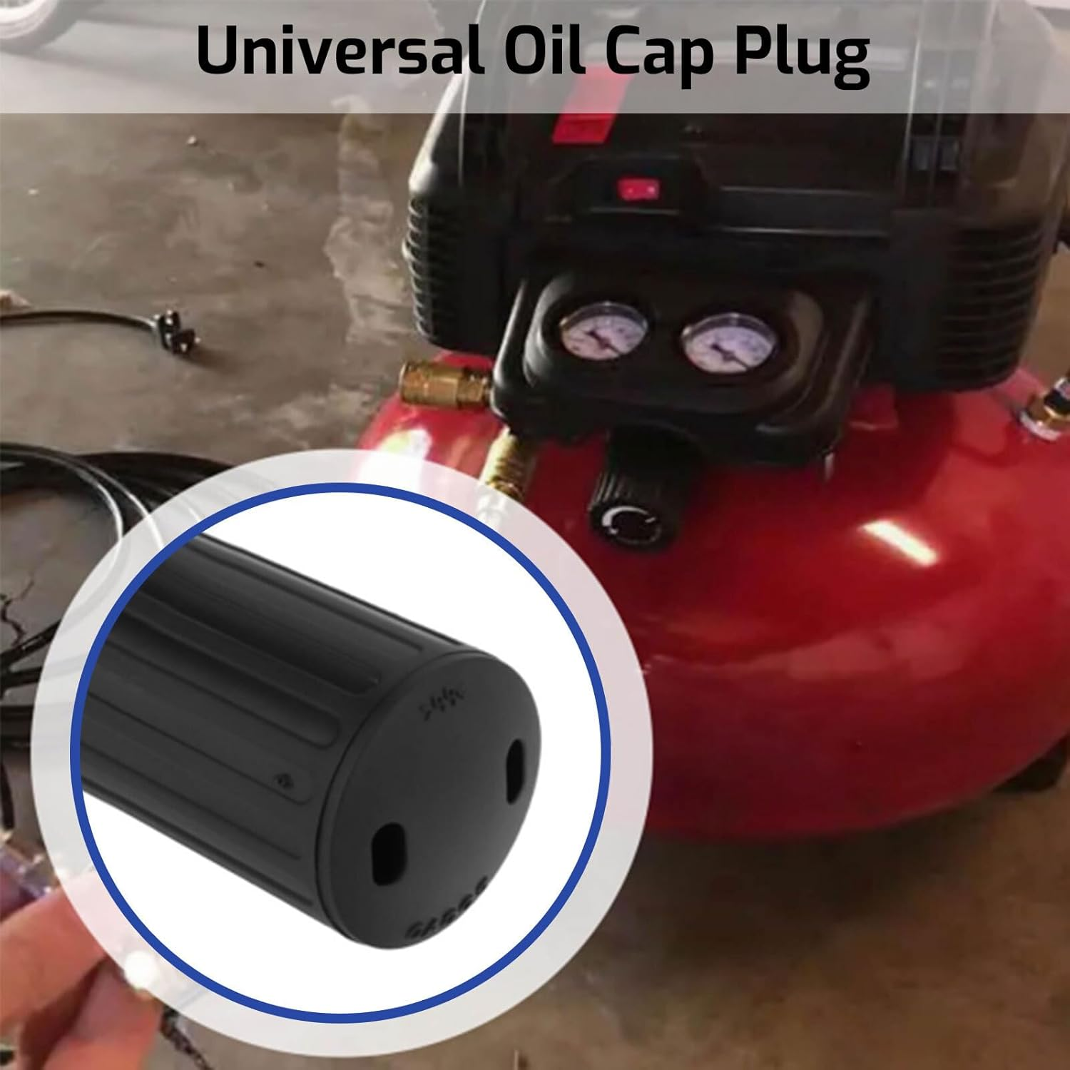 Lyvixora 3Pcs Oil Cap Plug M15 1.5Mm Air Compressor Breather Replacement Parts, Compatible with Craftsman Powermate Coleman Husky, E100087 Oil Fill Cap Accessories (Black Thread)​​ image number 4