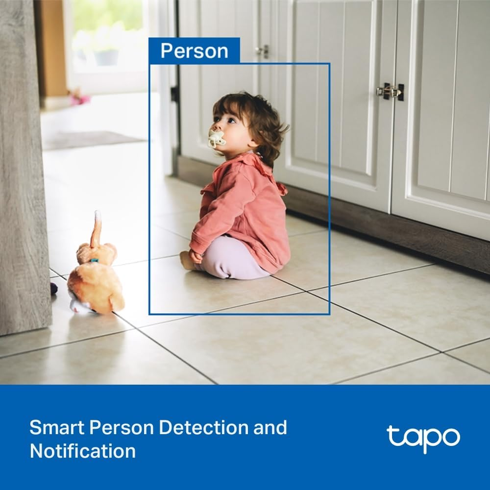 Tp-Link Tapo Indoor/Outdoor Home Security Wi-Fi Camera, 2K 3MP, Pan and Tilt, Full-Colour Night Vision, 360&deg;, AI Detection, Compact Design, Sound & Light Alarm, Weahterproof, Two-Way Audio (Tapo C216) image number 4