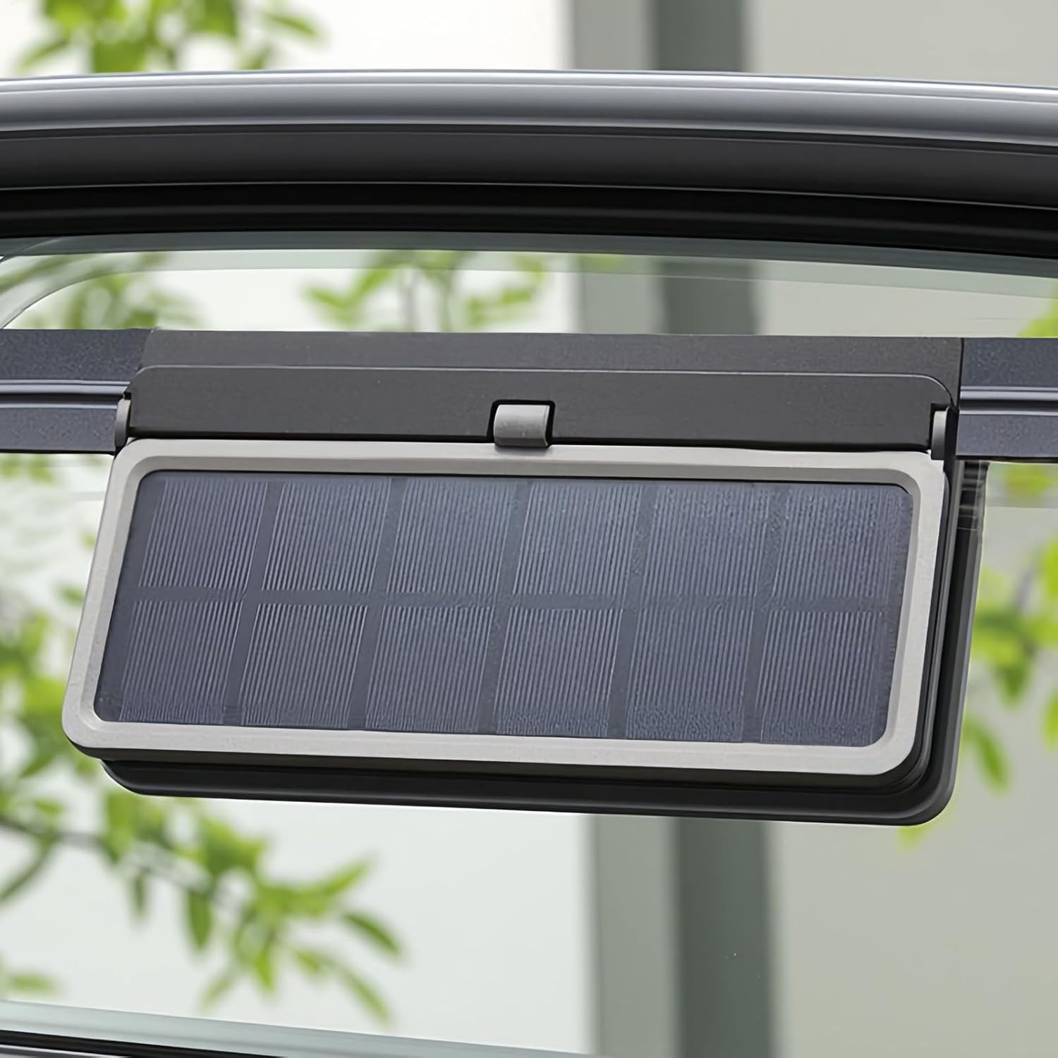 Solar Powered Car Window Fan, Quiet Solar Car Air Purifier, Air Purification Cooling Device for RV Travel Vehicle Home Camping Truck - Black image number 6