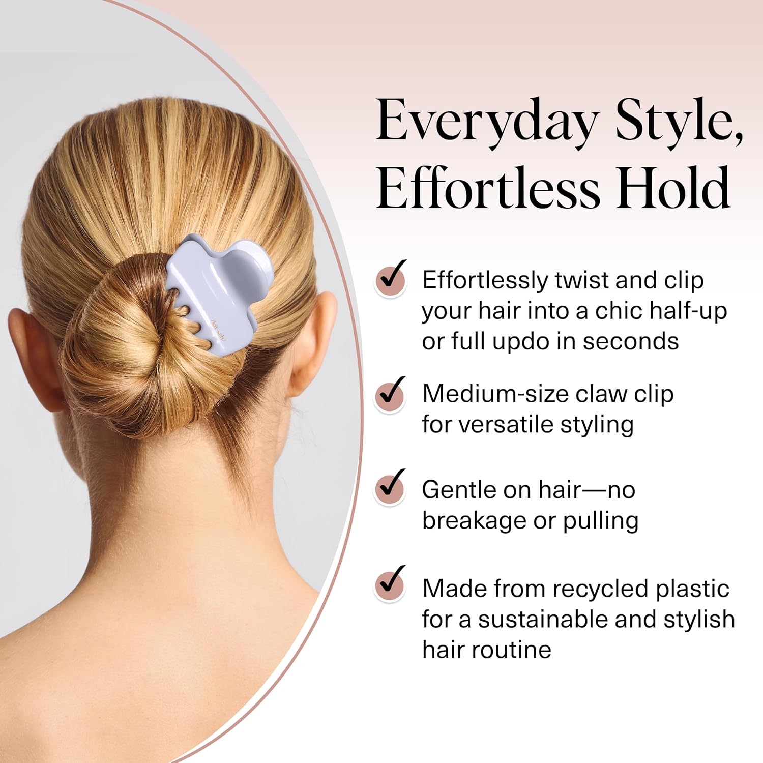 Kitsch Hair Clips for Women - Strong Hold Claw Clips | Non-Slip, Durable Plastic | Stylish Hair Accessories for Everyday Use | Ideal Gifts for Women - Hydrangea Breeze, 1Pc - Cherry Print image number 6