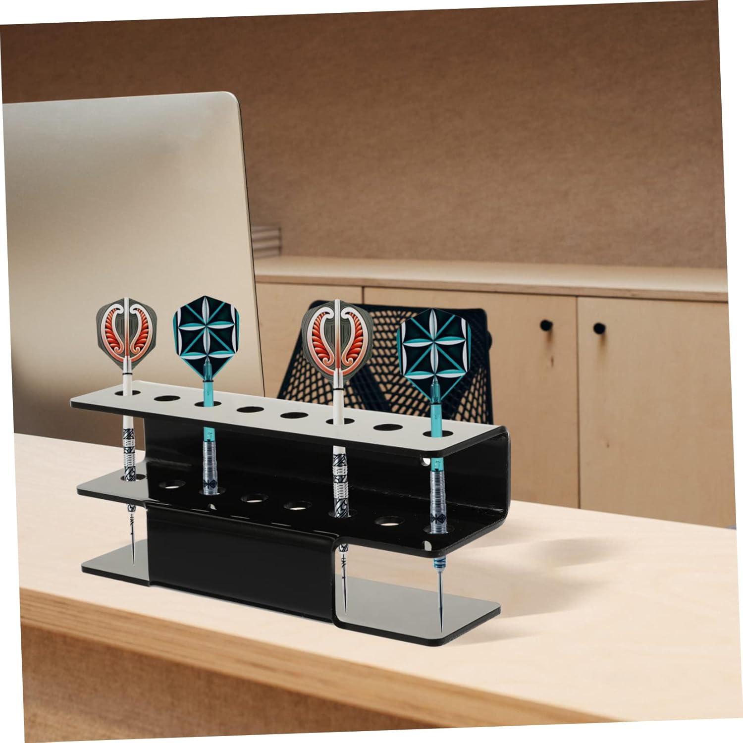 1 Set Darts Wall Mount Portable Dart Board Wall Hangers Dart Supply Dart Storage Board Wall Mount Dart Holder Darts Rack Storage Rack White Outdoor Fitness Acrylic image number 4