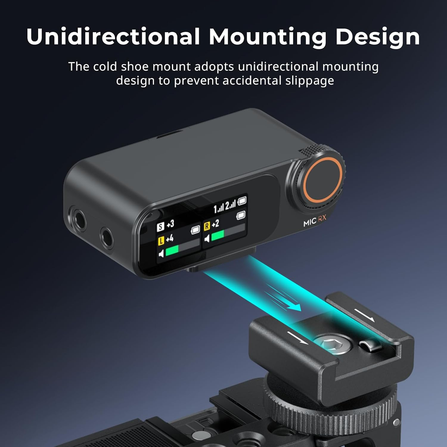 Smallrig Cold Shoe Mount Adapter for Wireless Microphone, for DJI Mic / Mic 2, for RODE Wireless Go II, for Saramonic Blink 900 B, for Hollyland C1, with 1/4"-20 Threaded Hole, anti Drop Design - 4822 image number 5