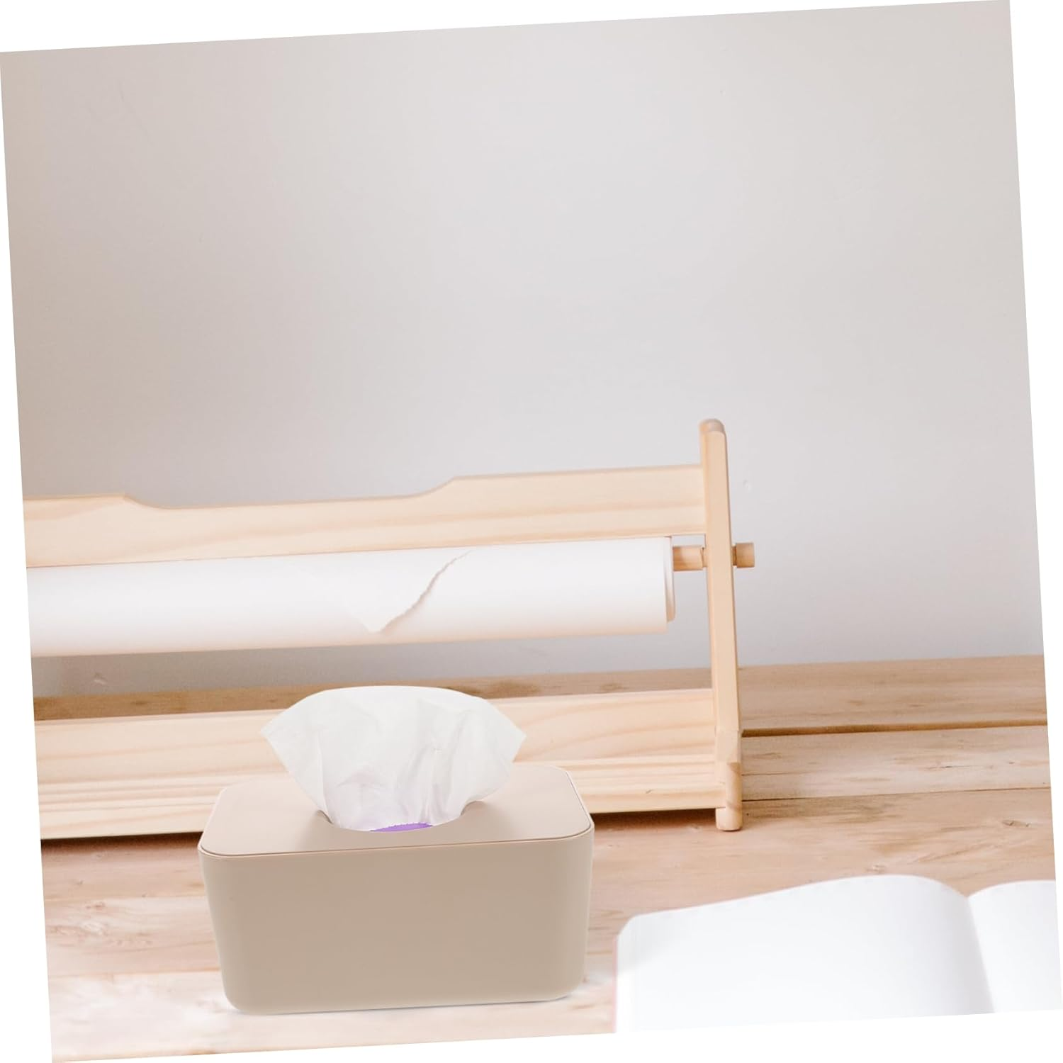 Cabilock Wet Wipes Dispenser Box Flushable Tissue Case with Silicone Lid Reusable Wipes Pouch image number 5