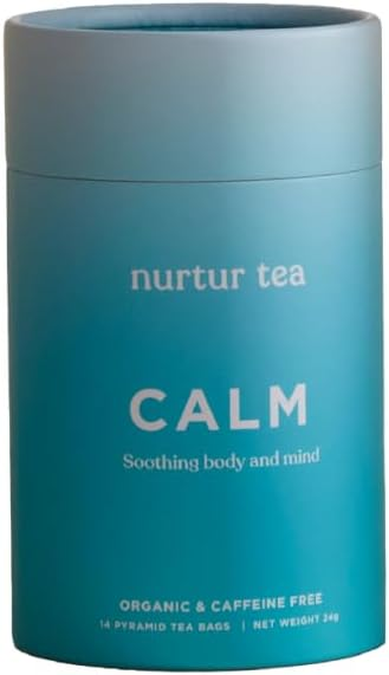 Nurtur Tea Calm Tea Tea Bags &ndash; Soothing Herbal Blend with Lemongrass, Chamomile & Red Rose Petals &ndash; Anxiety Relief and Relaxation Tea &ndash; Caffeinefree with Light Floral Notes