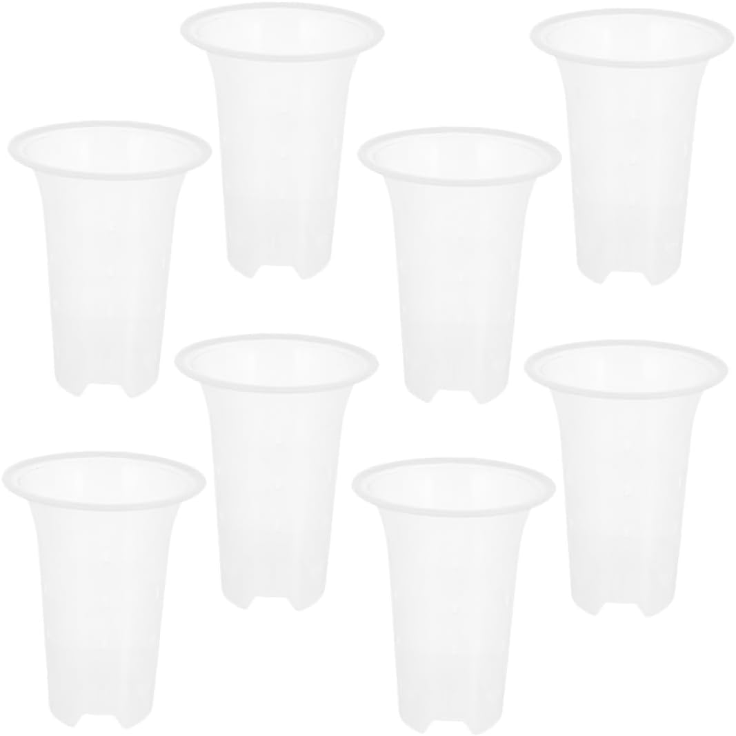 PAMINGONO 8Pcs Breathable Orchid Pots Transparent Flower for and Plants Side Drainage for Indoor and Outdoor Gardening image number 3
