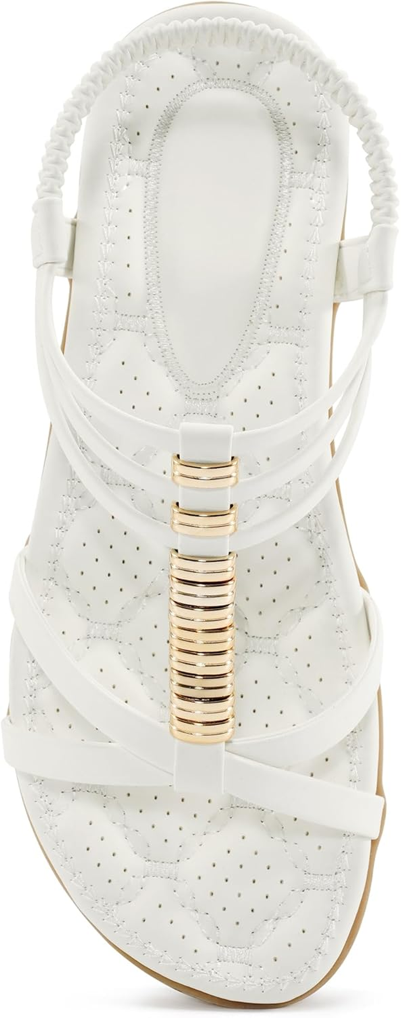 Alicegana Womens Sandals Summer Dressy Gladiator Flat Comfortable Walking Shoes Non Slip Casual Beach Ladies Sandal