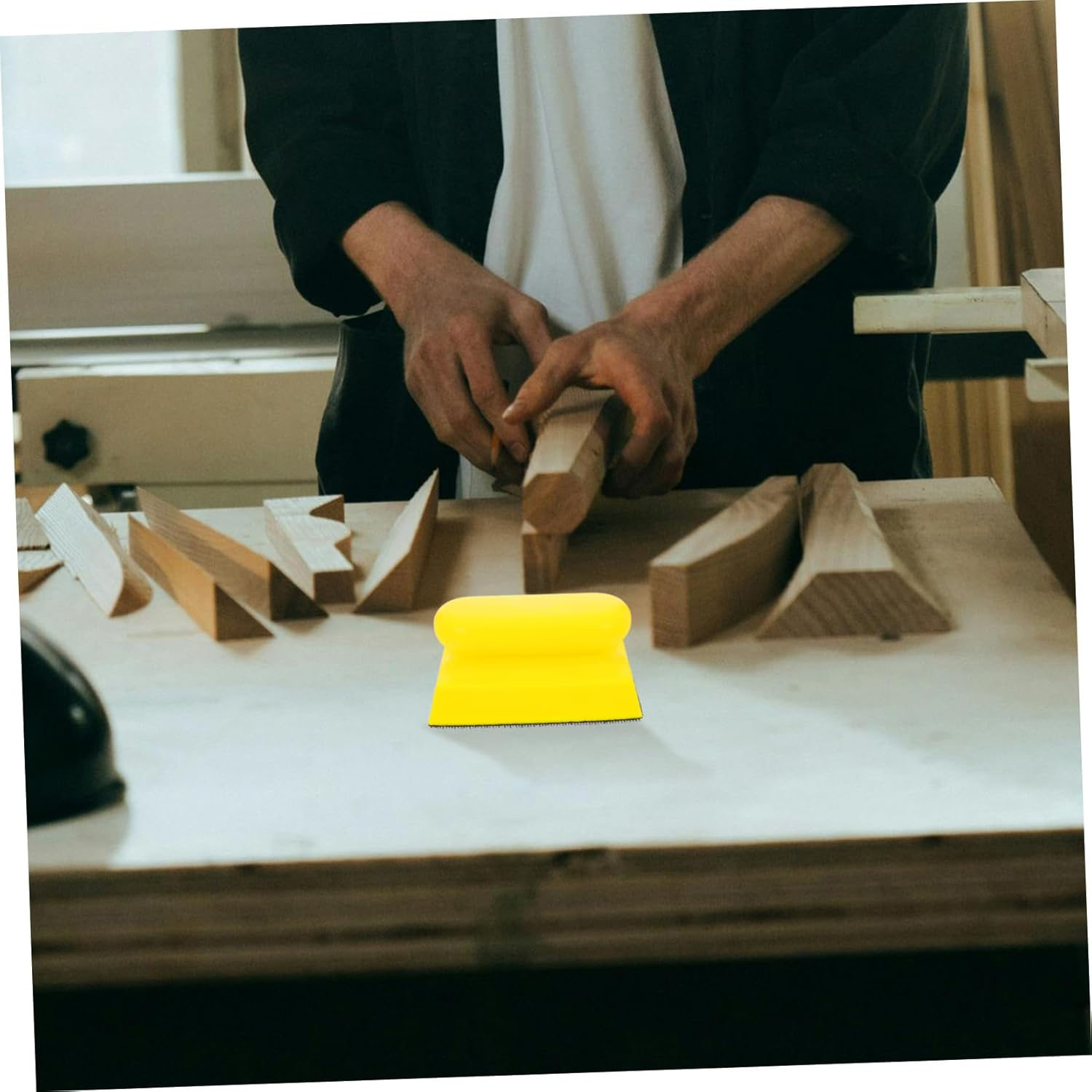 Gadpiparty Rectangular Hand Sanding Block Self-Adhesive Polishing Pad Sanding Tools for Tight Spaces image number 4