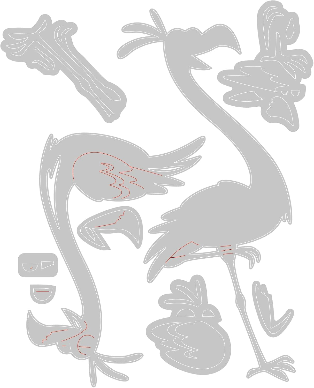 Sizzix Thinlits Die Set 9PK Gladys Colorize by Tim Holtz, 665851, Multicolor, One Size image number 2