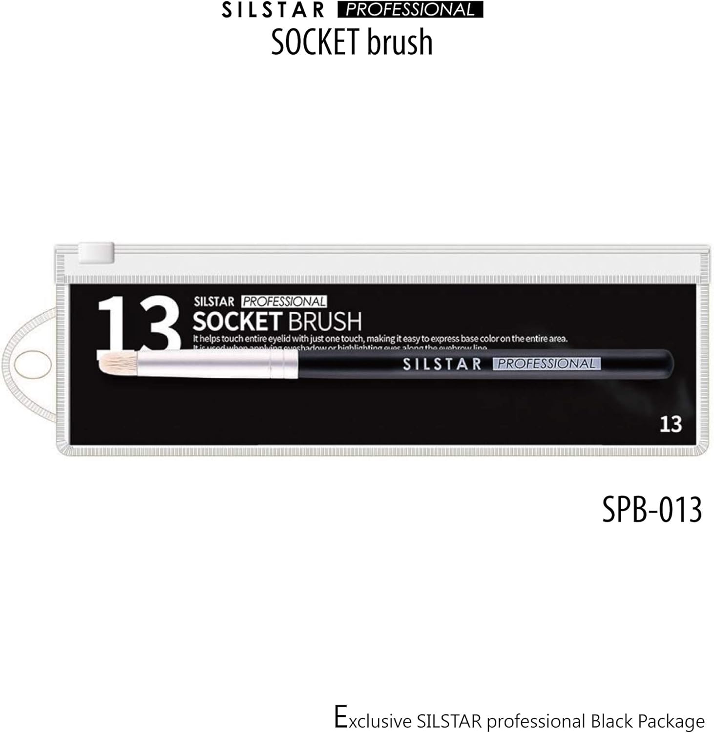 SILSTAR PROFESSIONAL Socket Brush,Flawless Makeup Application with Natural Birch Wooden Handle Made in Korea SPB013